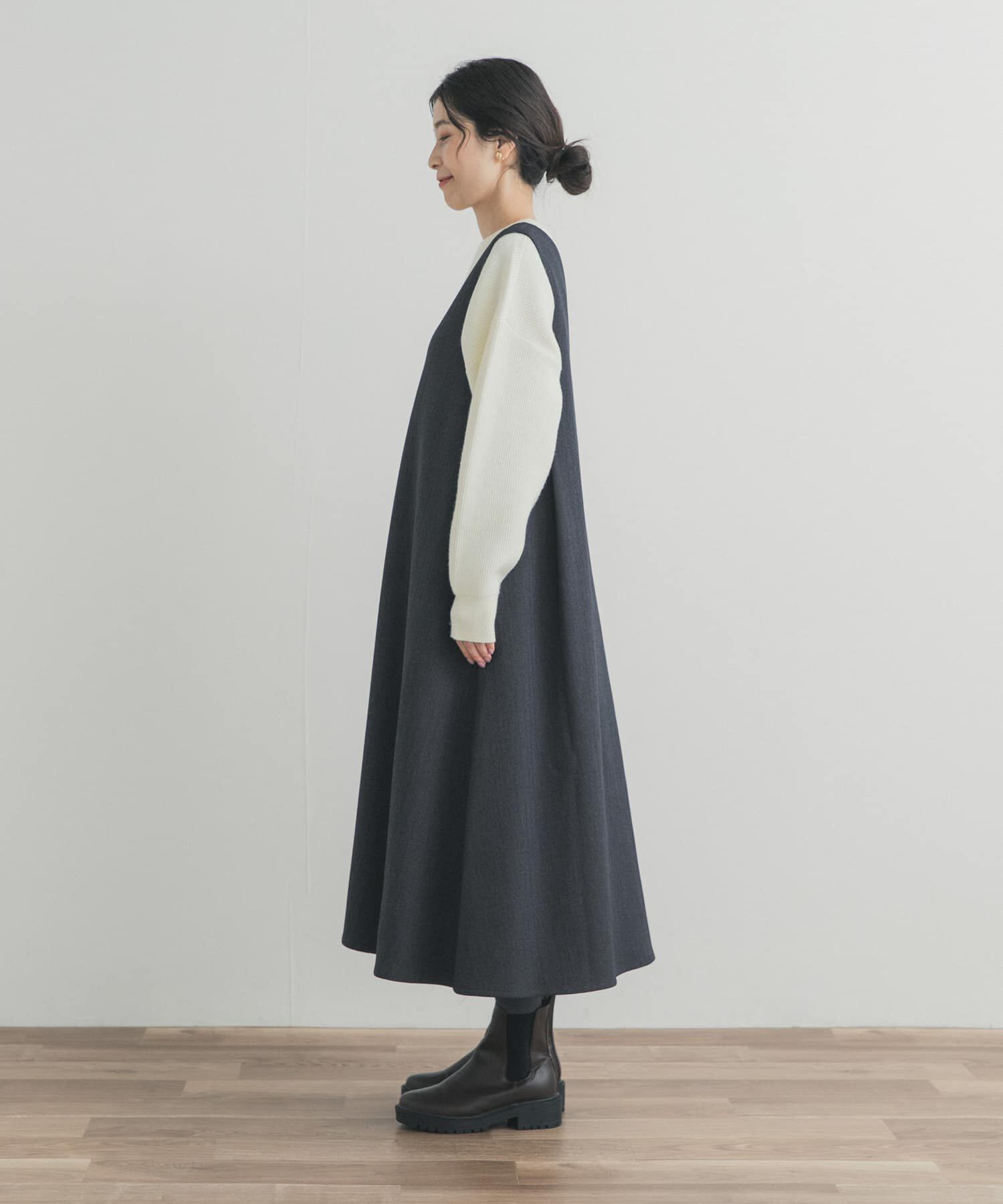 URBAN RESEARCH DOORS「メランジBACKタックフレアジャンスカ」|ワンピース|