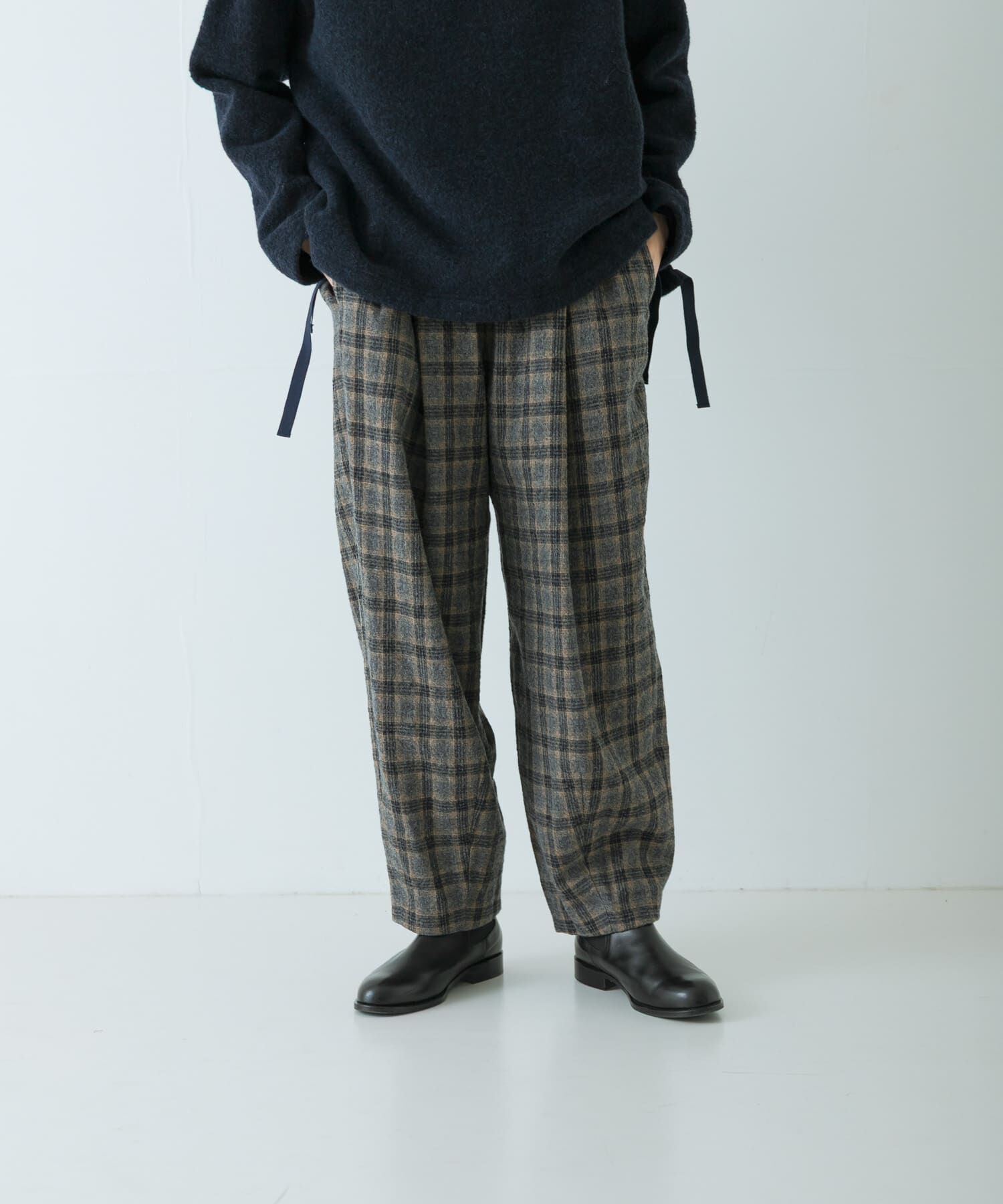 かぐれ「ウールコットンチェックパンツ」|その他|