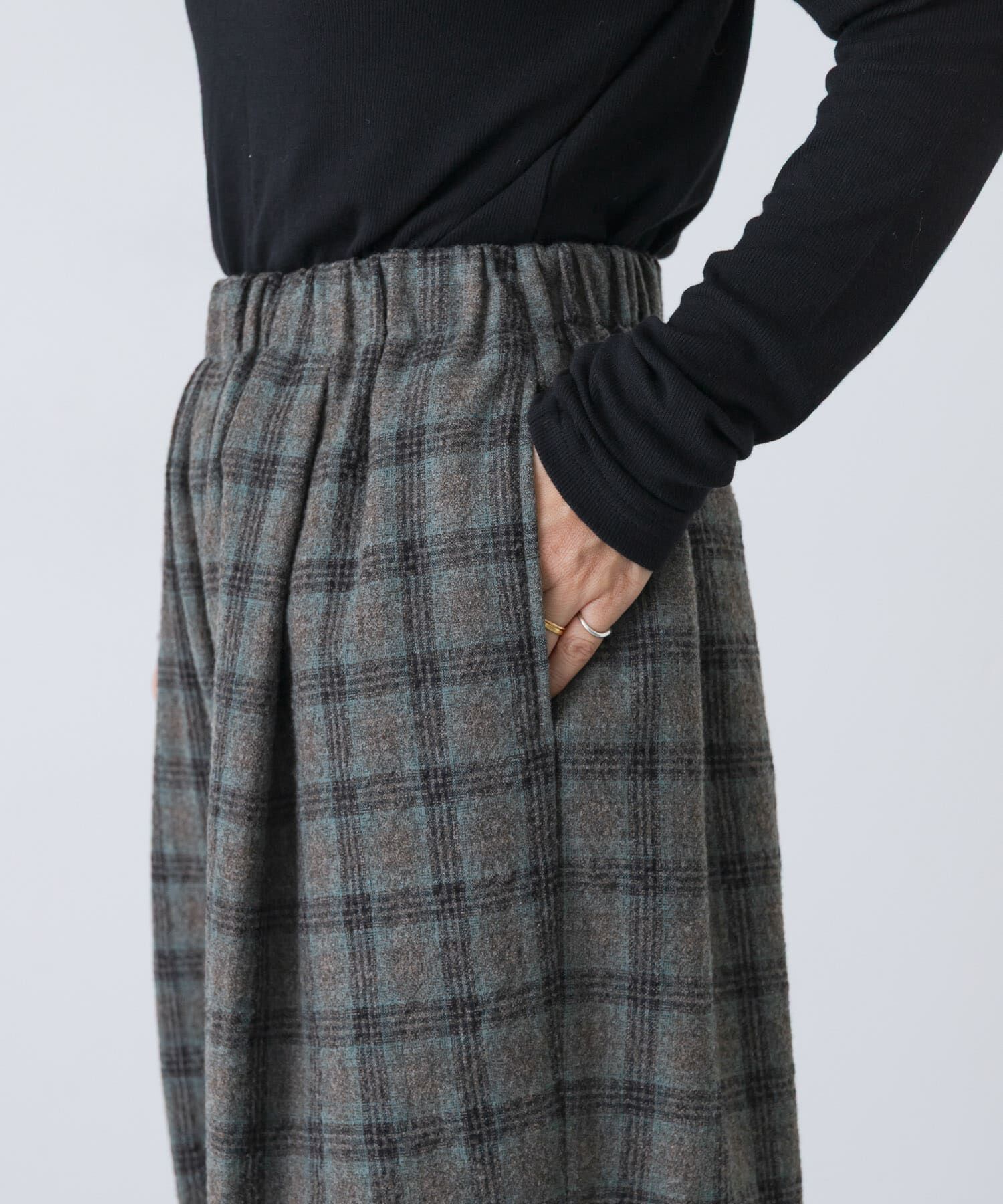 かぐれ「ウールコットンチェックパンツ」|その他|