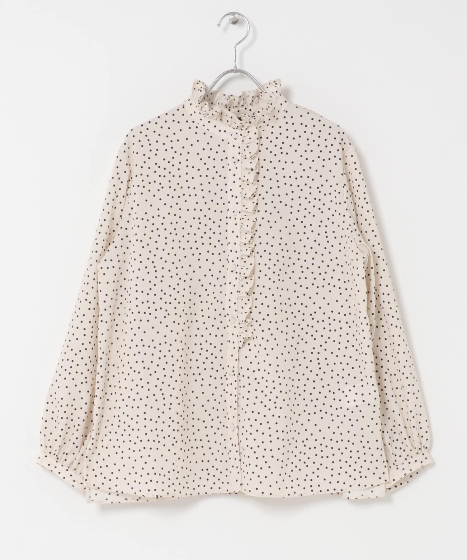 URBAN RESEARCH ROSSO「『WEB限定』フリルスタンドカラーシャツ」|シャツ・ブラウス|