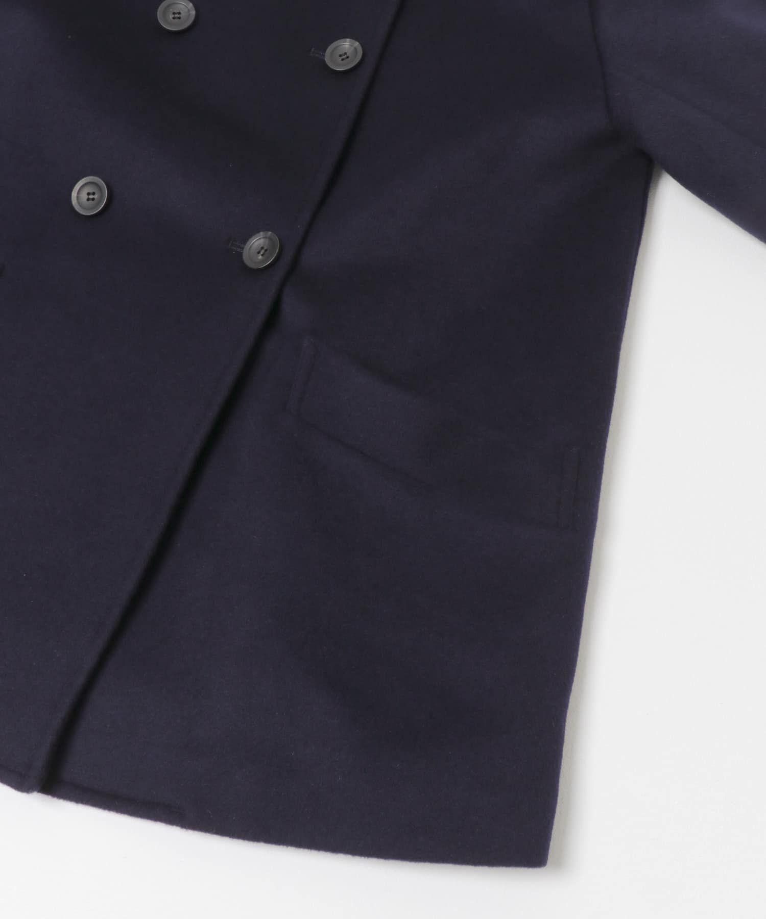 URBAN RESEARCH DOORS「ウールノーカラーコート」|ピーコート|