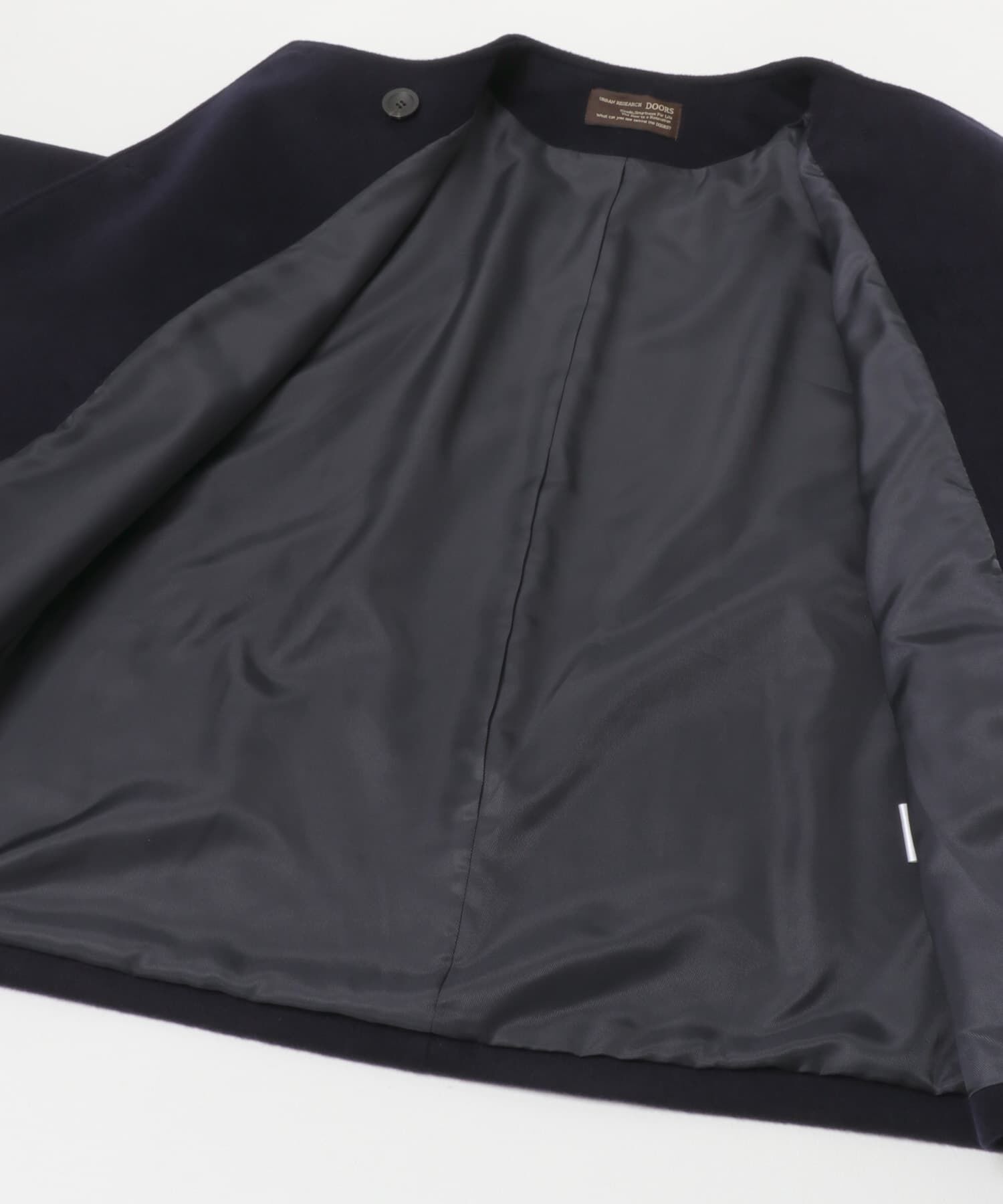 URBAN RESEARCH DOORS「ウールノーカラーコート」|ピーコート|