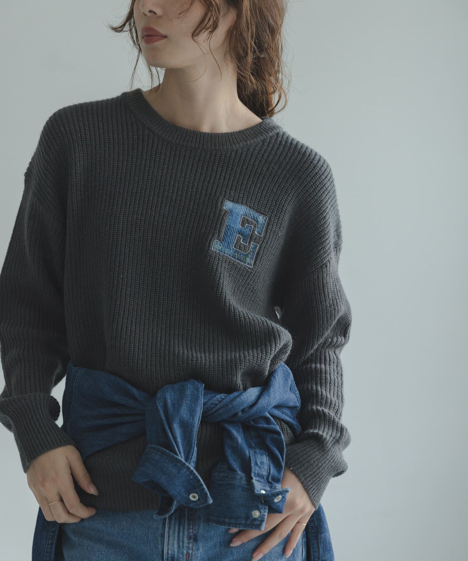 Sonny Label 「ハリスツイードモチーフ付きニット」|ニット・セーター|