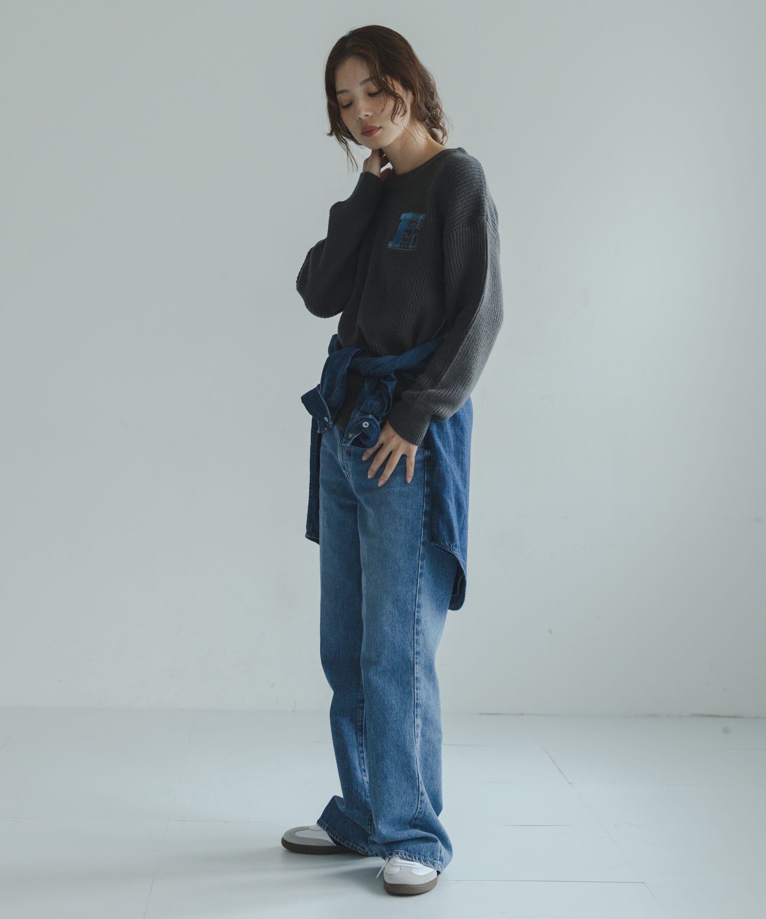 Sonny Label 「ハリスツイードモチーフ付きニット」|ニット・セーター|