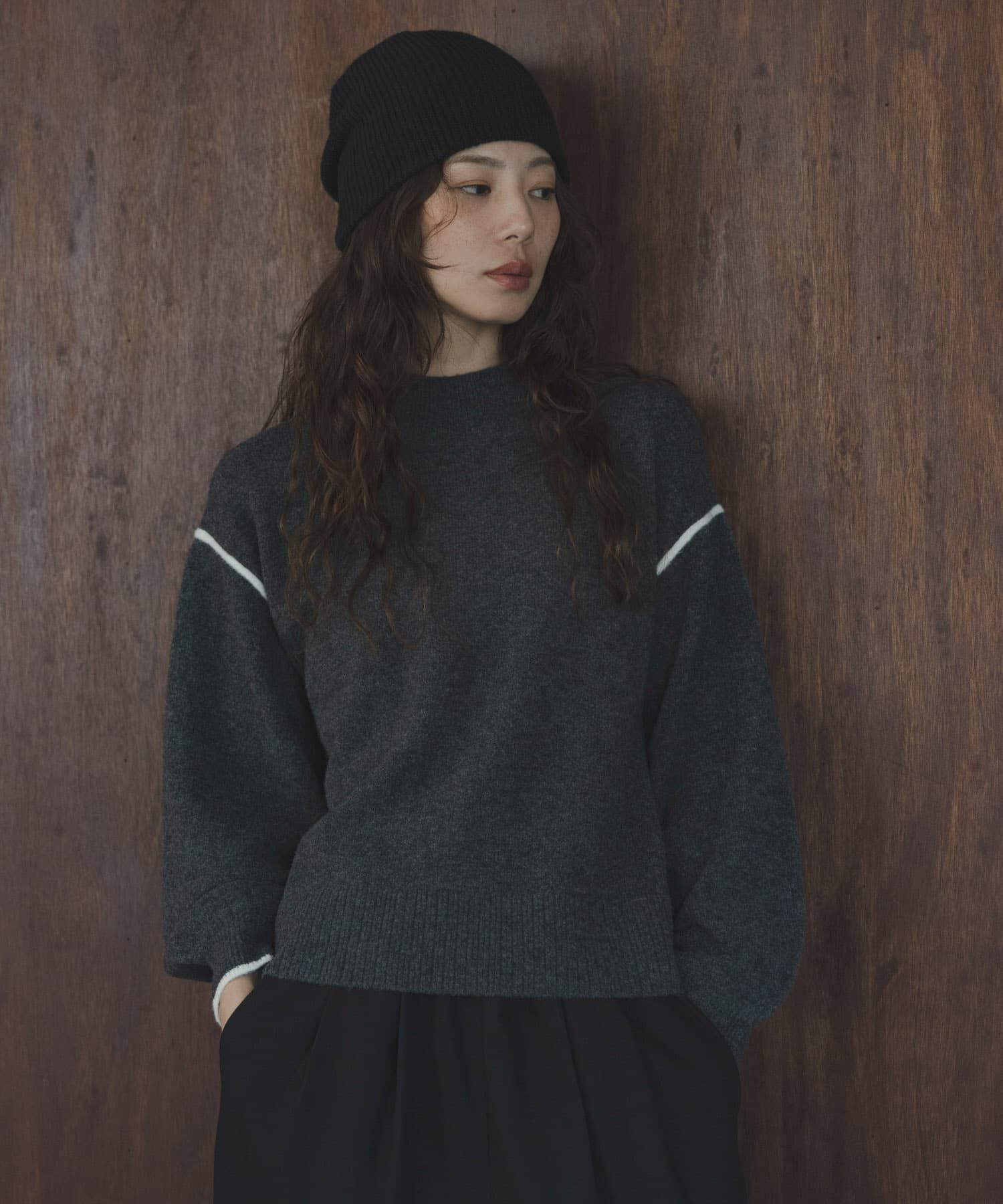 Sonny Label 「バックラウンドカラーシームニットプルオーバー」|ニット・セーター|