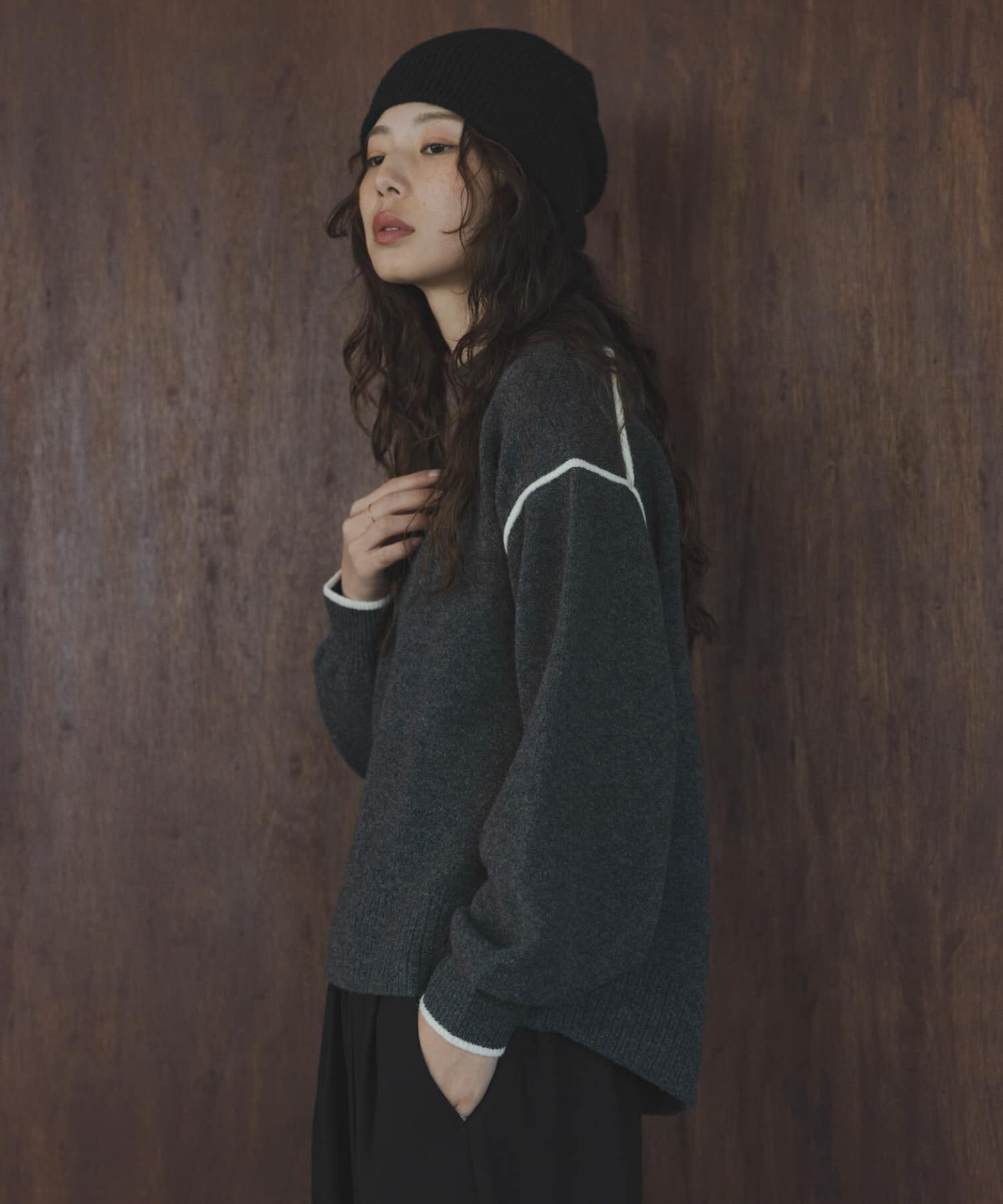 Sonny Label 「バックラウンドカラーシームニットプルオーバー」|ニット・セーター|