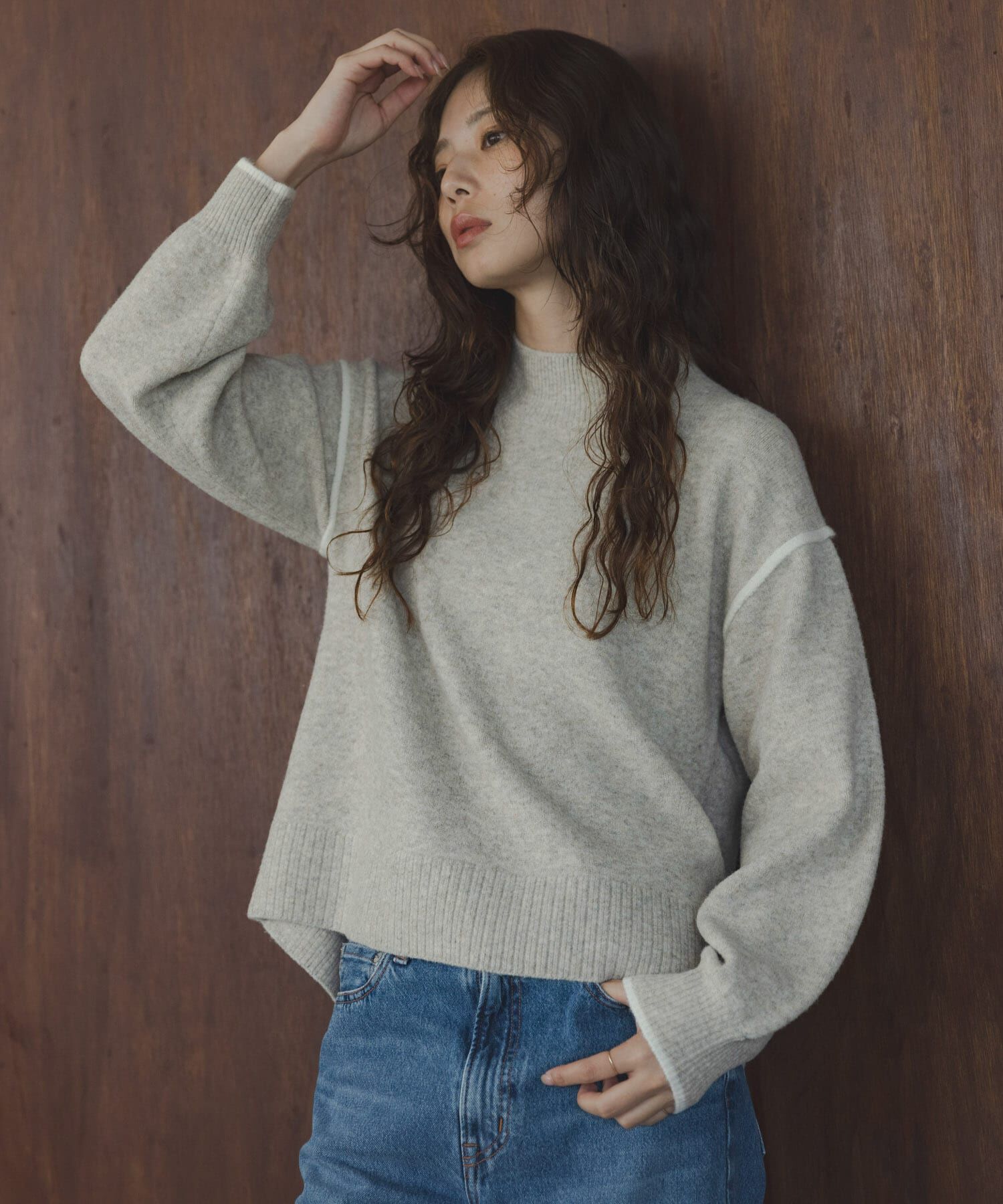 Sonny Label 「バックラウンドカラーシームニットプルオーバー」|ニット・セーター|