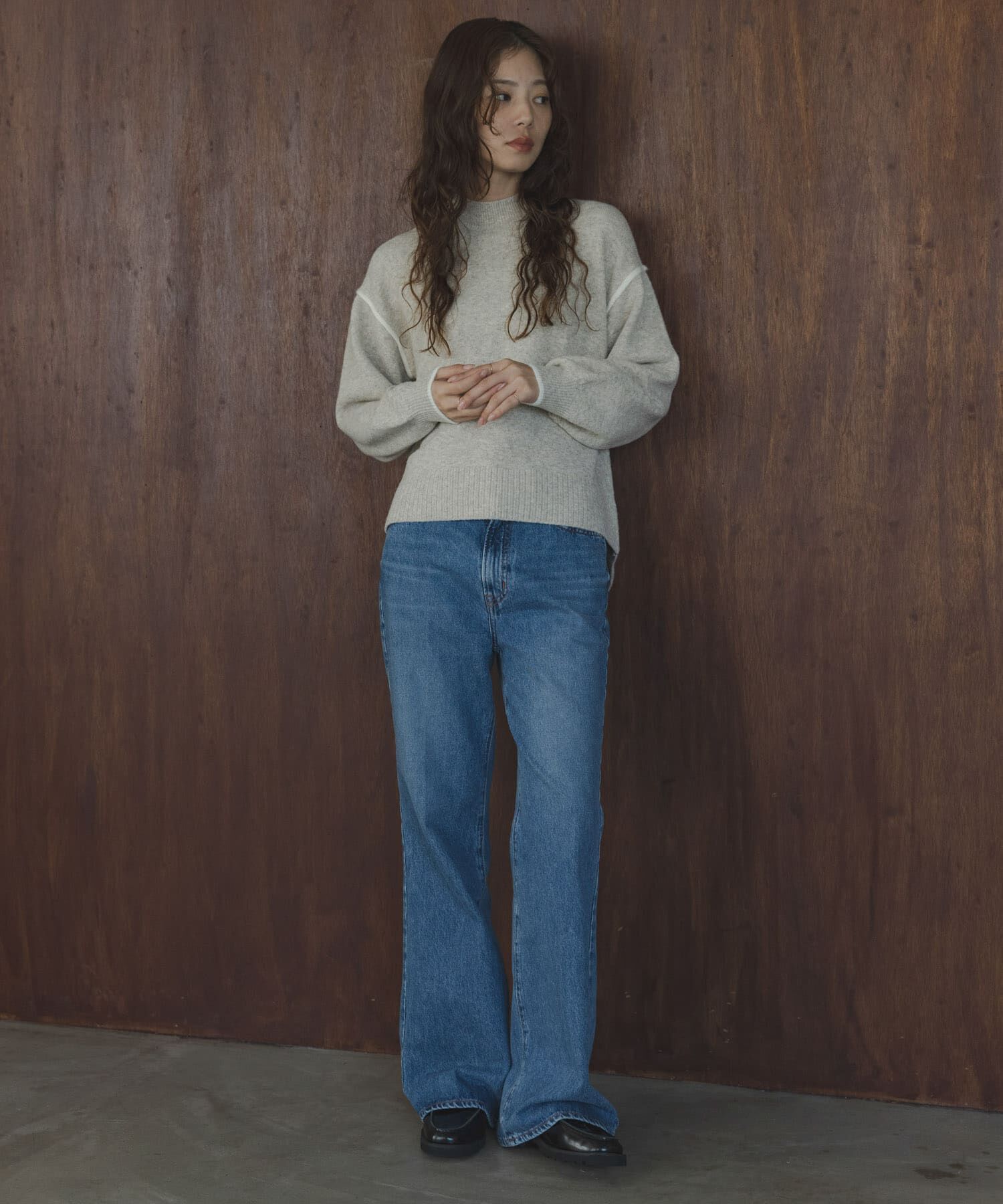 Sonny Label 「バックラウンドカラーシームニットプルオーバー」|ニット・セーター|