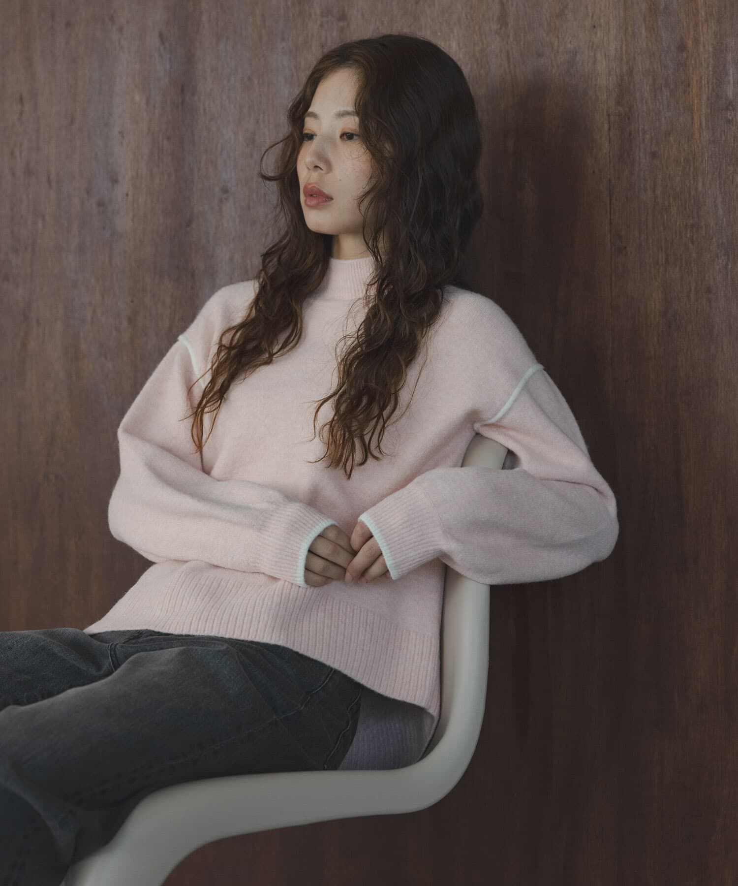 Sonny Label 「バックラウンドカラーシームニットプルオーバー」|ニット・セーター|