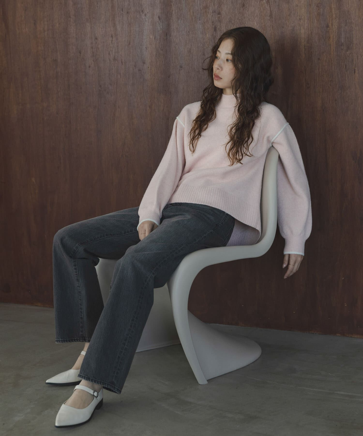 Sonny Label 「バックラウンドカラーシームニットプルオーバー」|ニット・セーター|