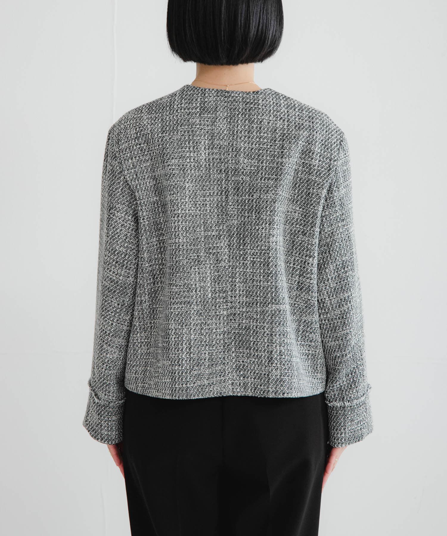 URBAN RESEARCH「ノーカラーツイードジャケット」|ノーカラージャケット|