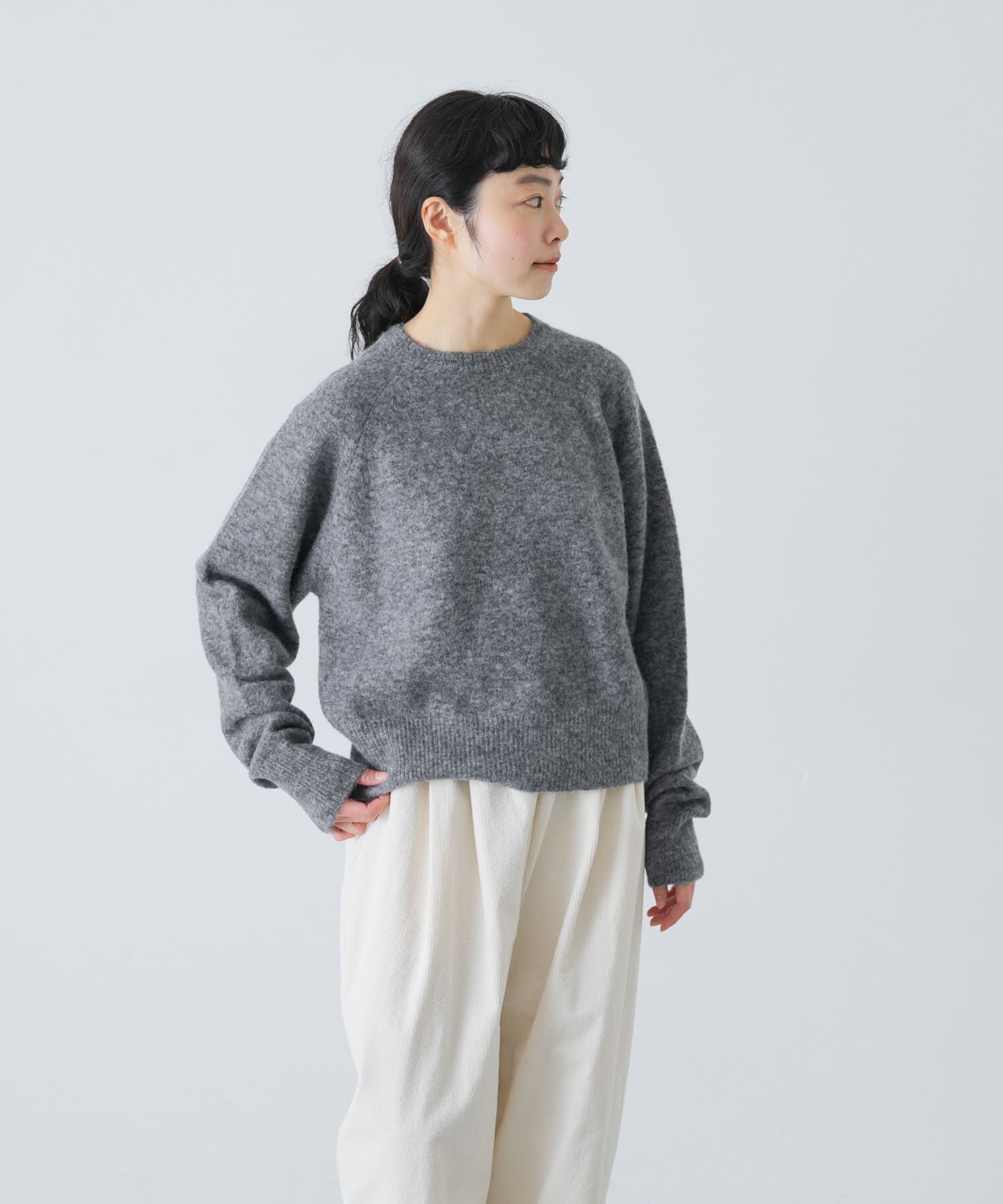 かぐれ「アルパカクルーネックニット」|ニット・セーター|