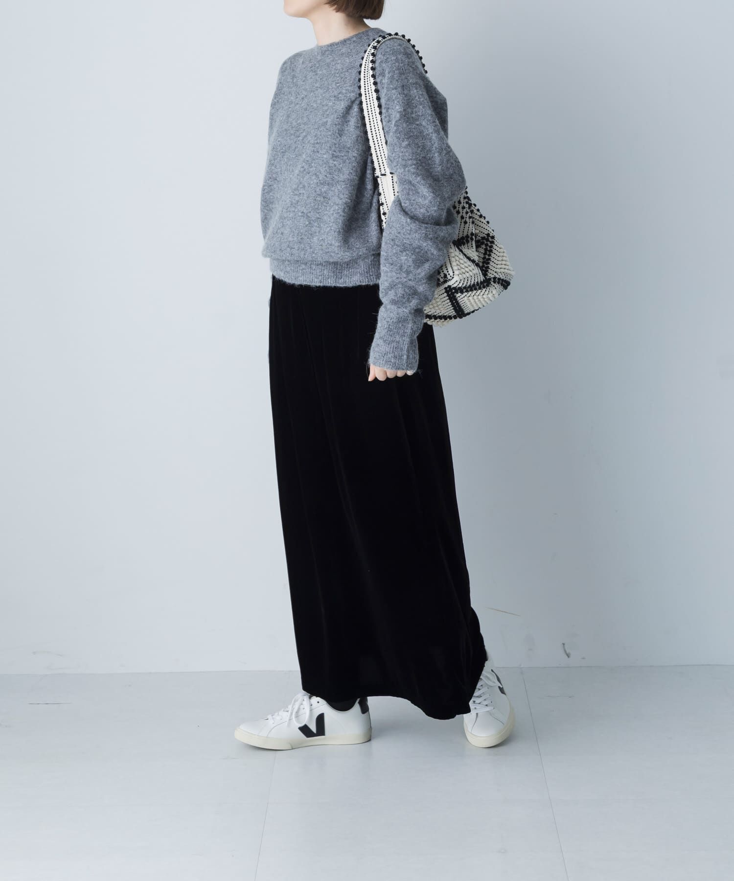 かぐれ「アルパカクルーネックニット」|ニット・セーター|