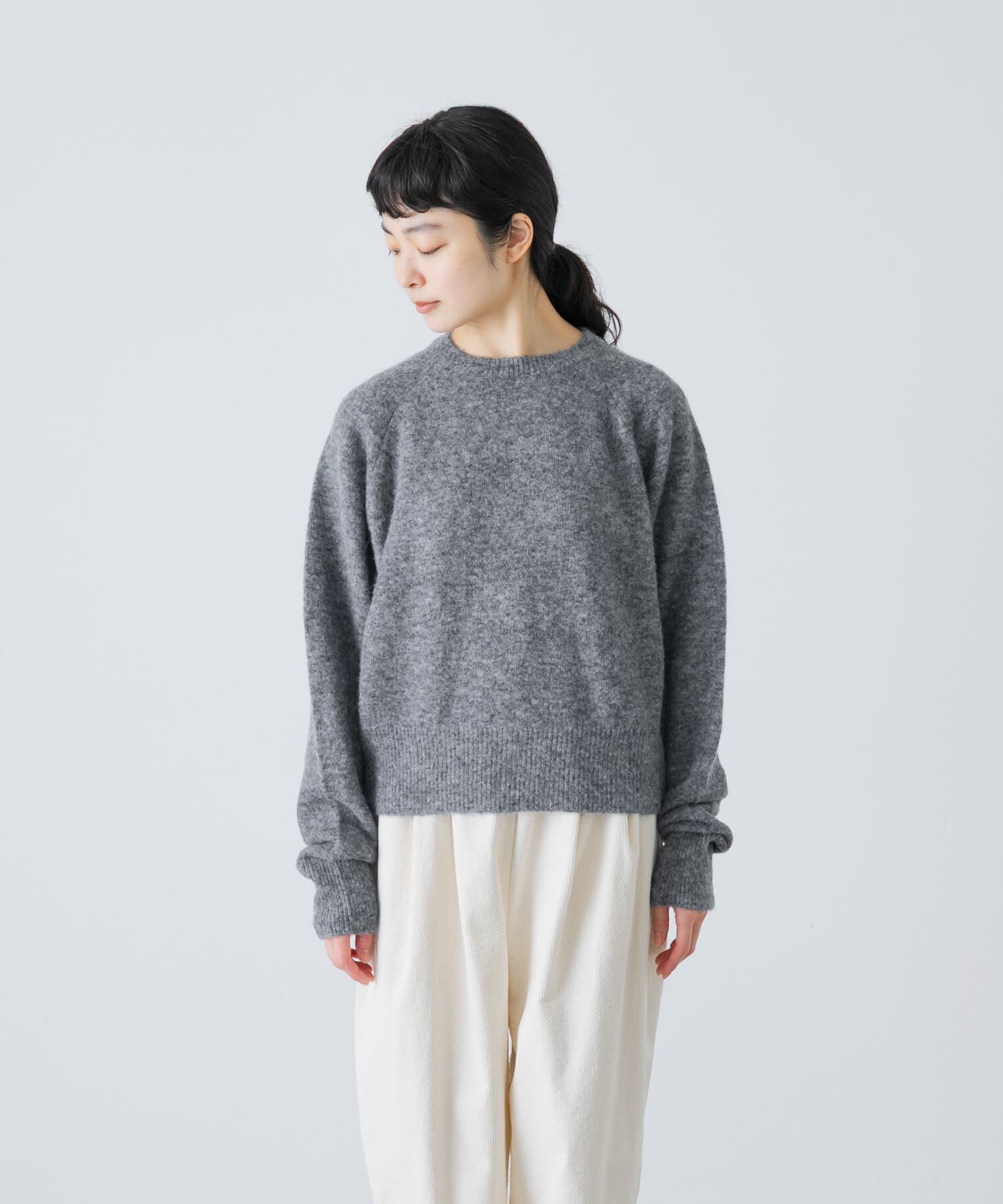 かぐれ「アルパカクルーネックニット」|ニット・セーター|