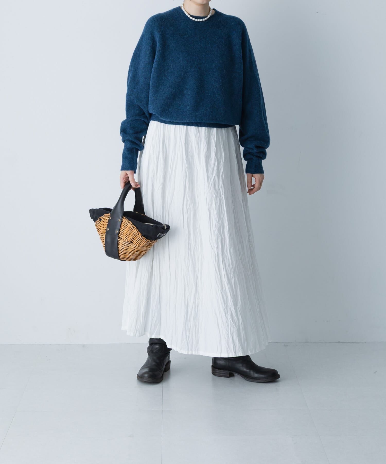 かぐれ「アルパカクルーネックニット」|ニット・セーター|