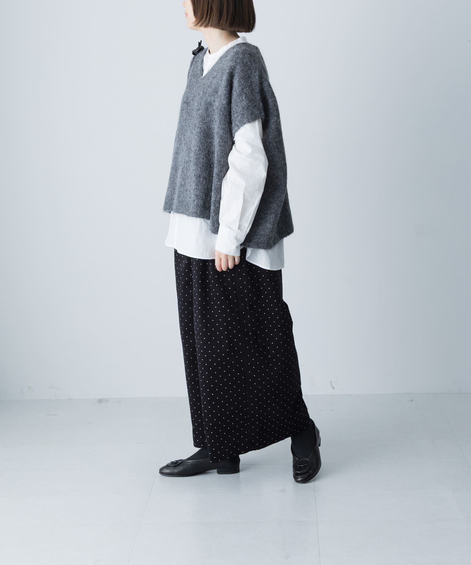 かぐれ「アルパカワイドニットベスト」|ベスト・ジレ|