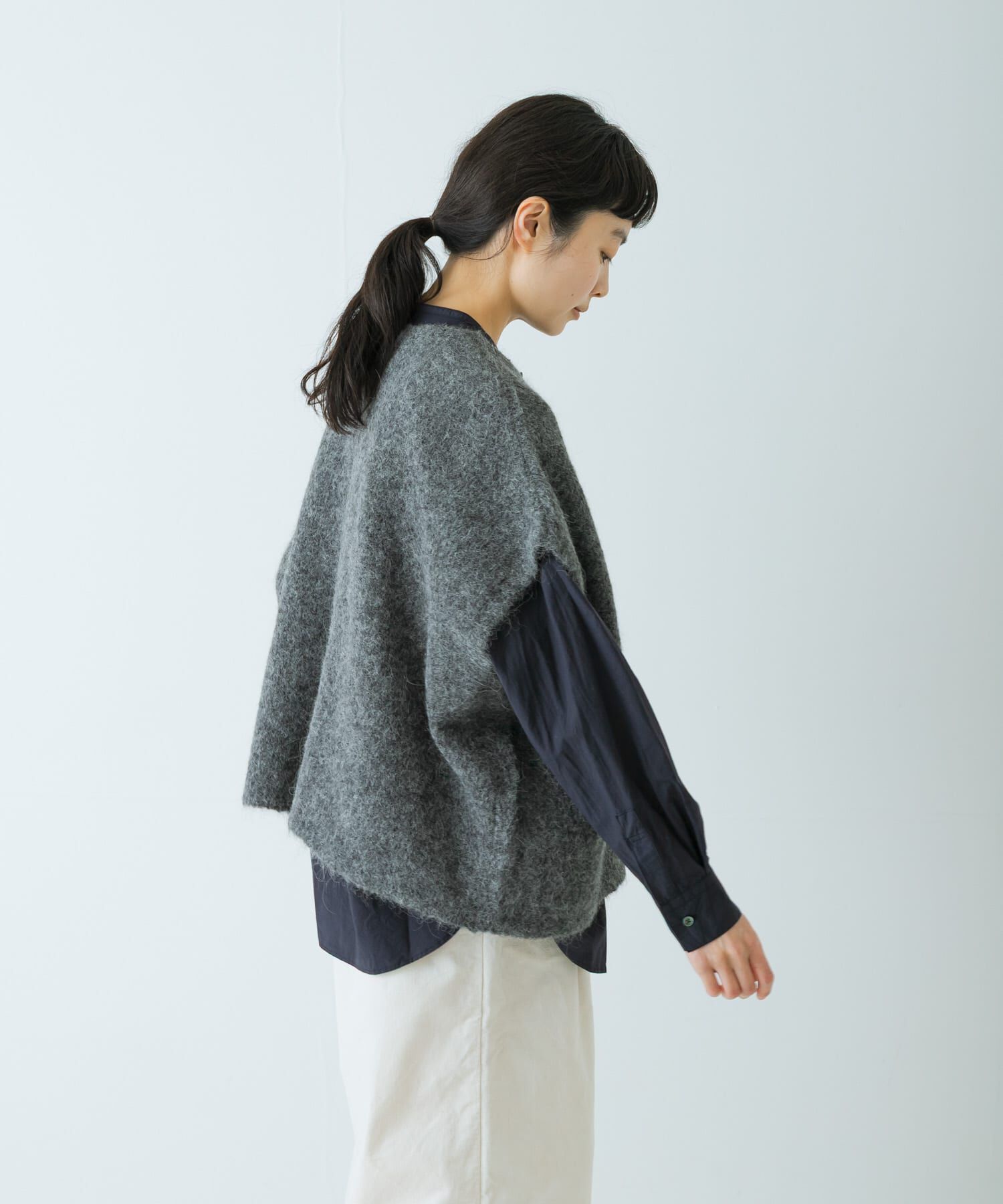 かぐれ「アルパカワイドニットベスト」|ベスト・ジレ|