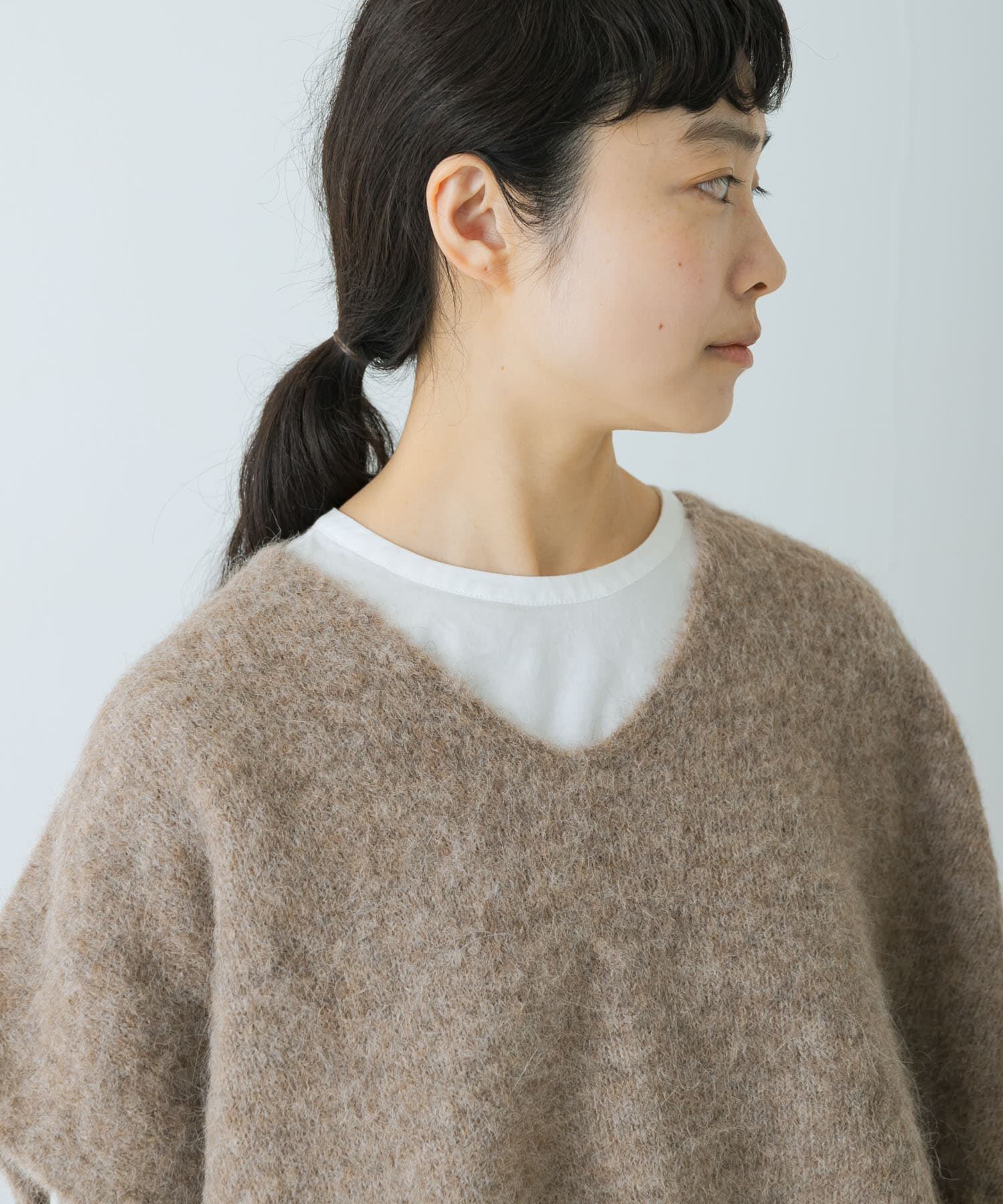かぐれ「アルパカワイドニットベスト」|ベスト・ジレ|