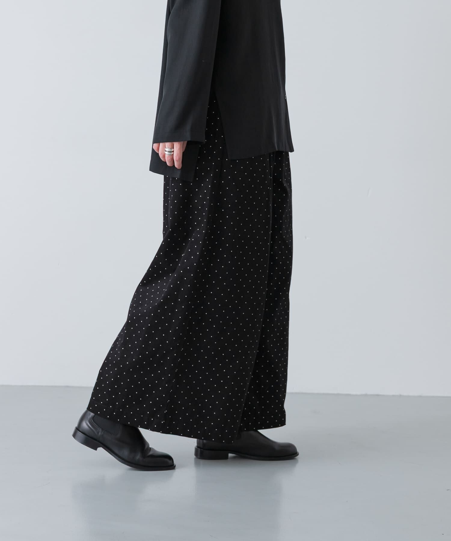 かぐれ「ドットコーデュロイワイドパンツ」|その他|