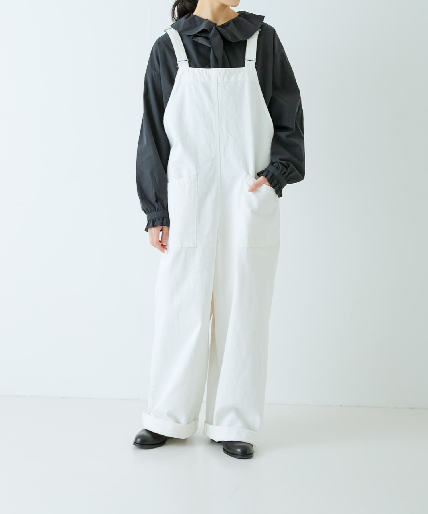 かぐれ「バッククロスサロペット」|スカート|オフホワイト