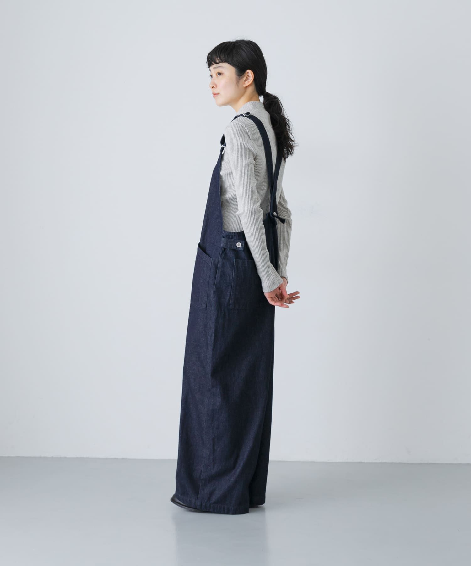 かぐれ「バッククロスサロペット」|スカート|インディゴブルー