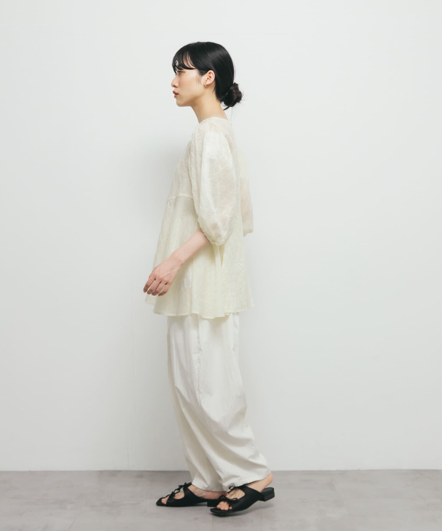  「パネルラインシアーブラウス」|シャツ・ブラウス|