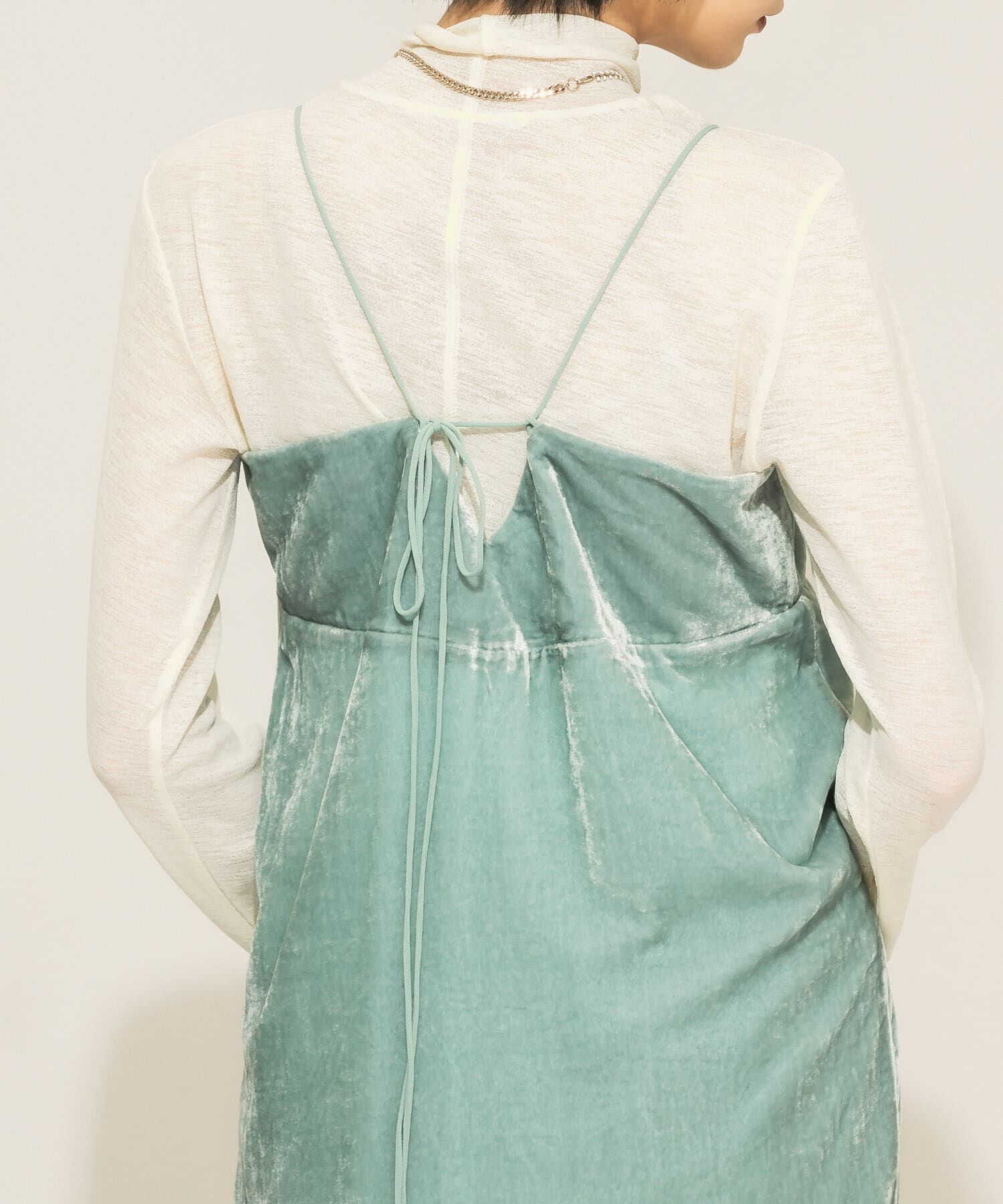  「ベロアキャミワンピース」|ワンピース|