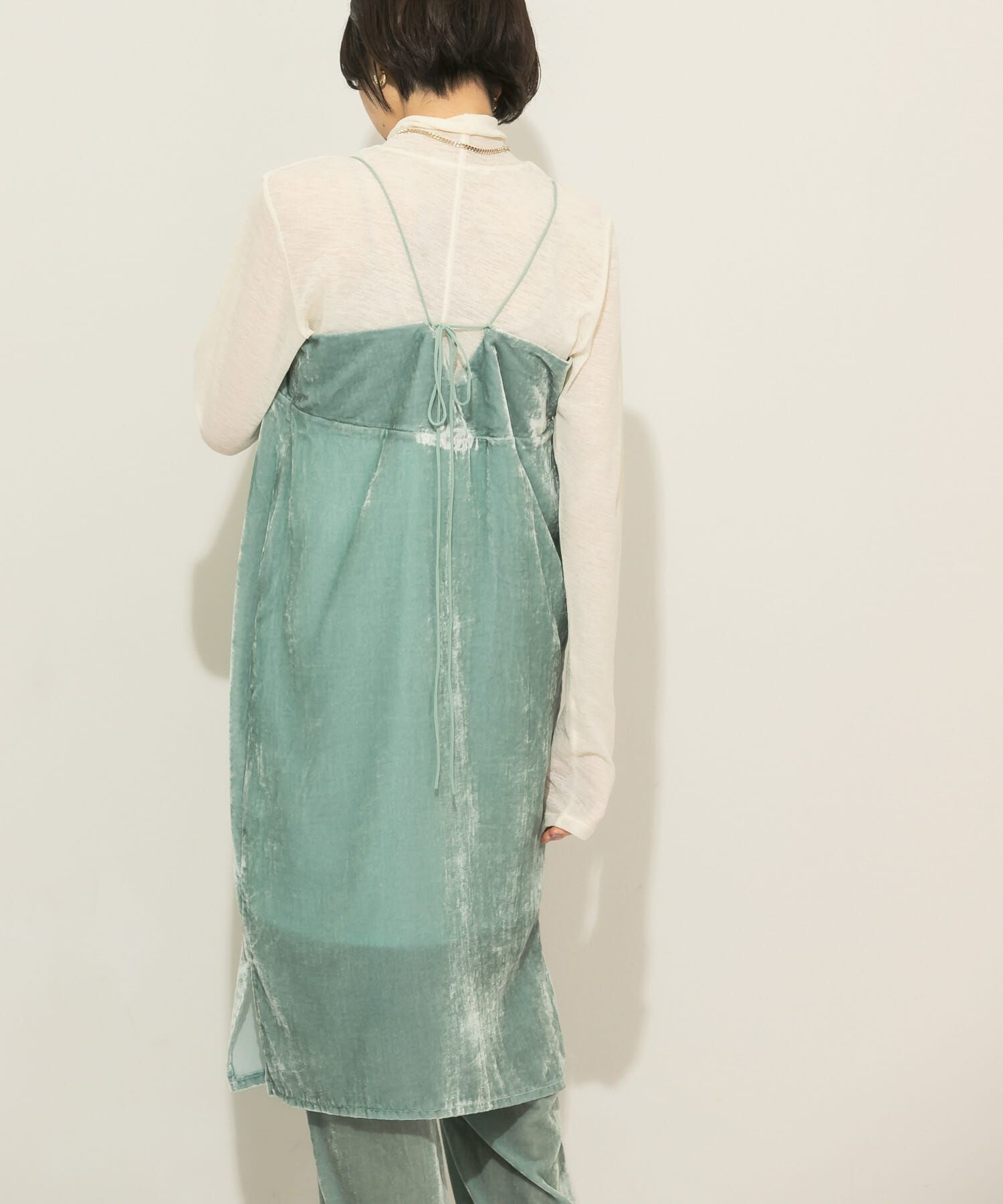  「ベロアキャミワンピース」|ワンピース|