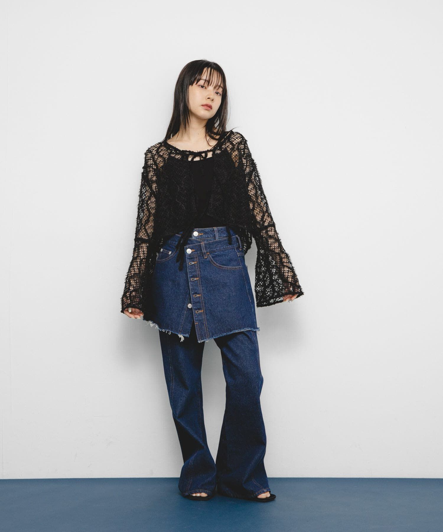  「フェザーメッシュカーディガン」|カーディガン|