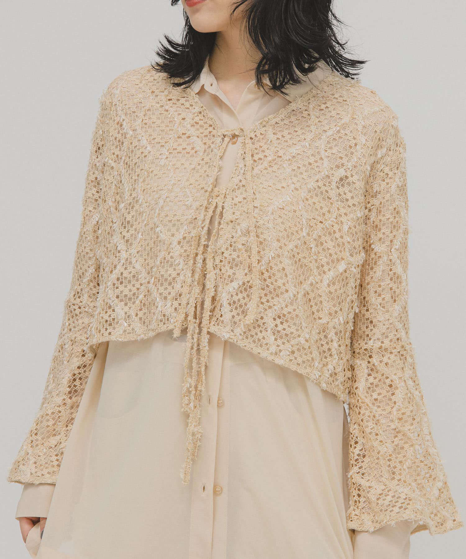  「フェザーメッシュカーディガン」|カーディガン|