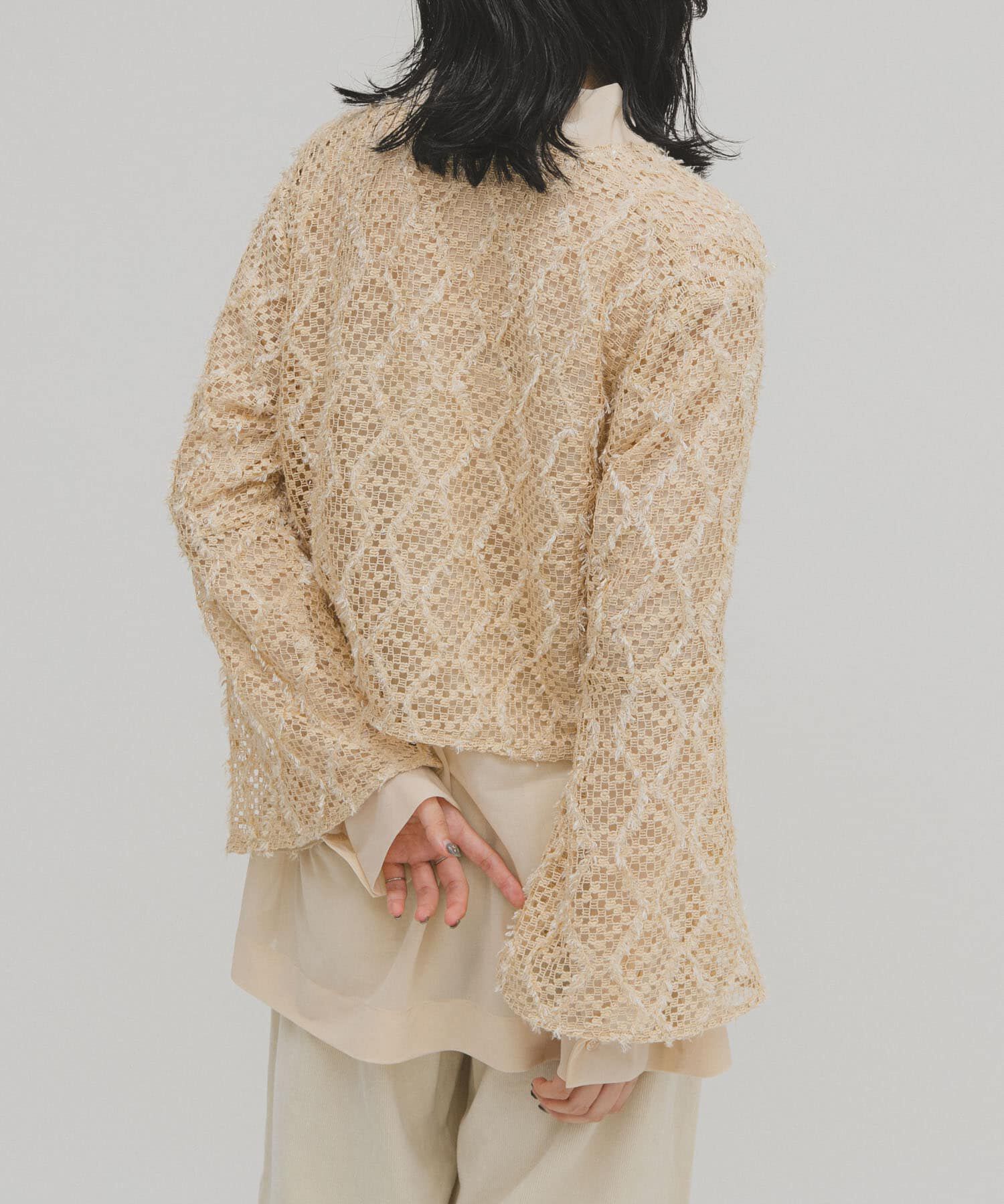  「フェザーメッシュカーディガン」|カーディガン|