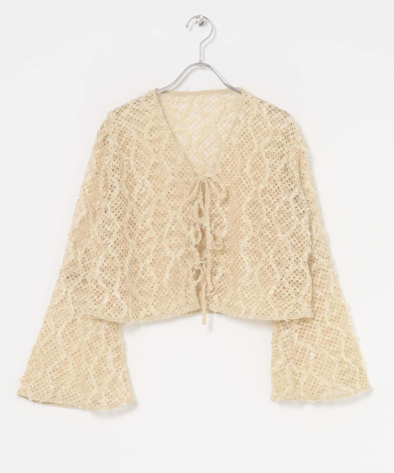  「フェザーメッシュカーディガン」|カーディガン|