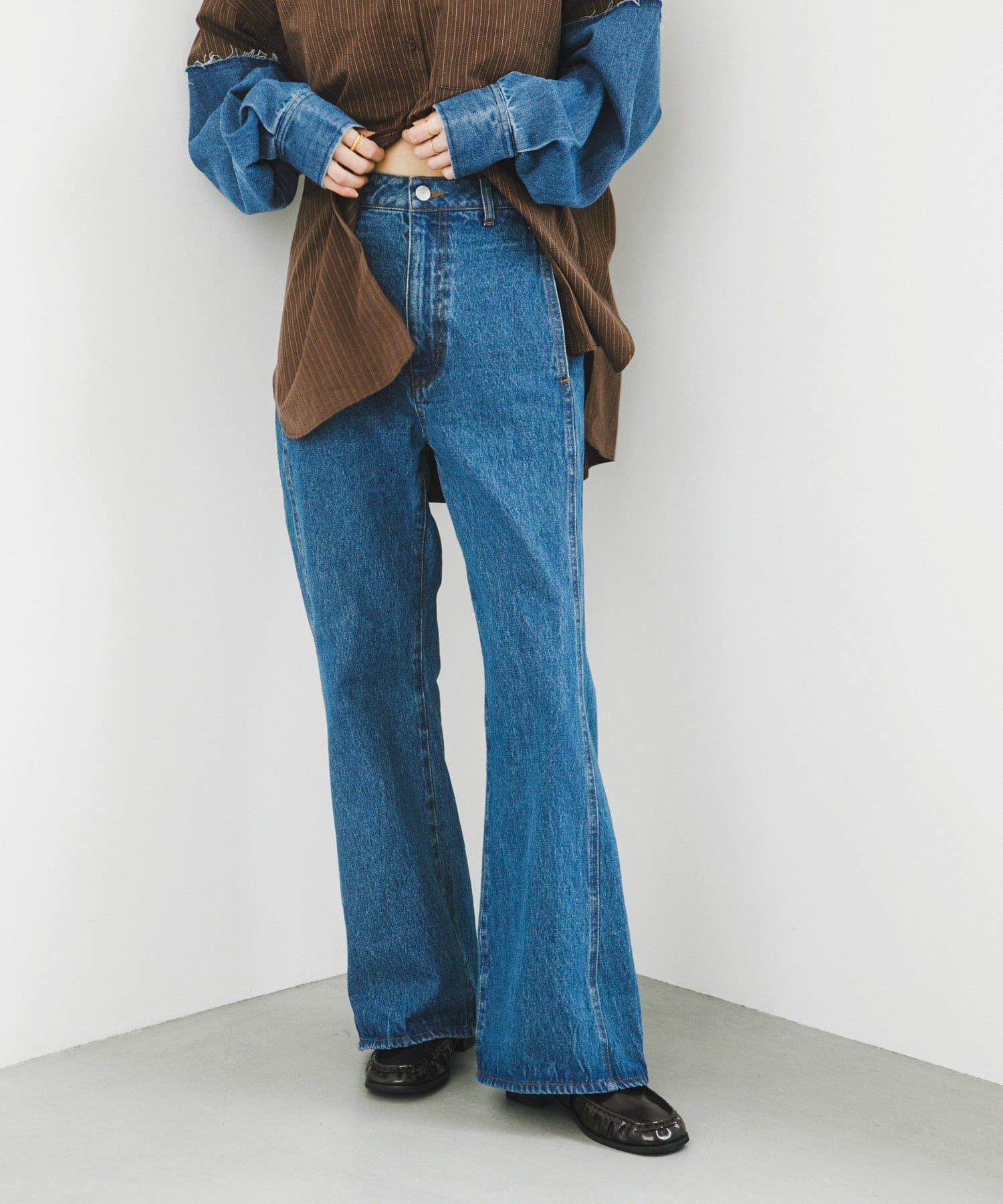  「シームポケットフレアデニム」|デニム|