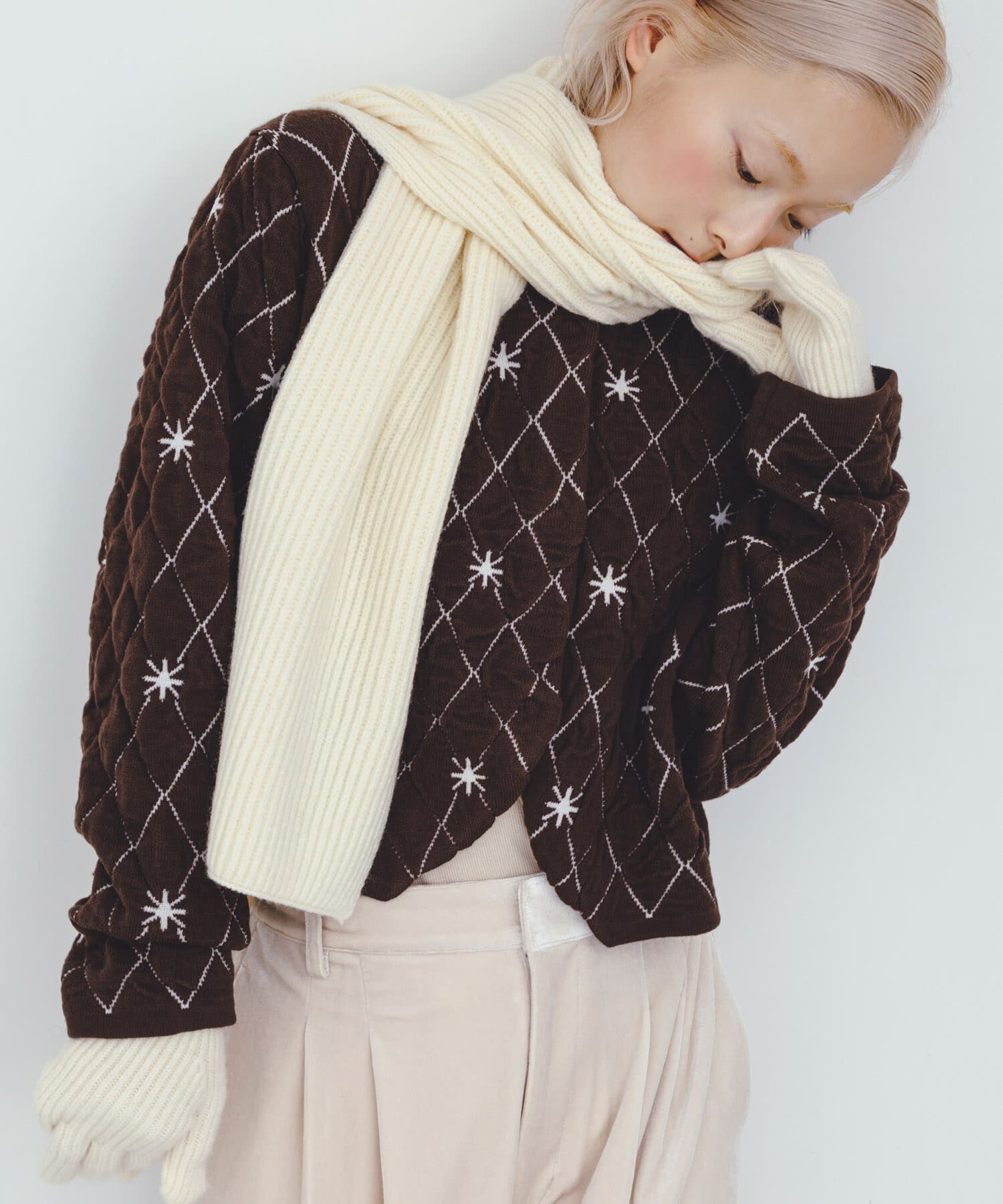  「キルティングショートカーディガン」|ニット・セーター|
