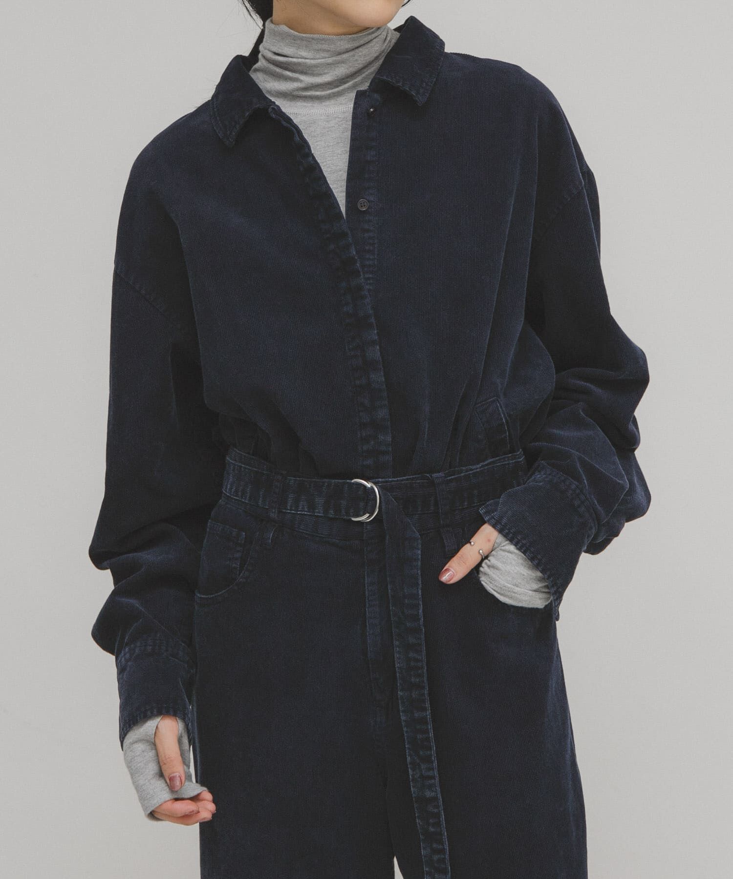  「コーデュロイシャツ」|シャツ・ブラウス|ネイビー