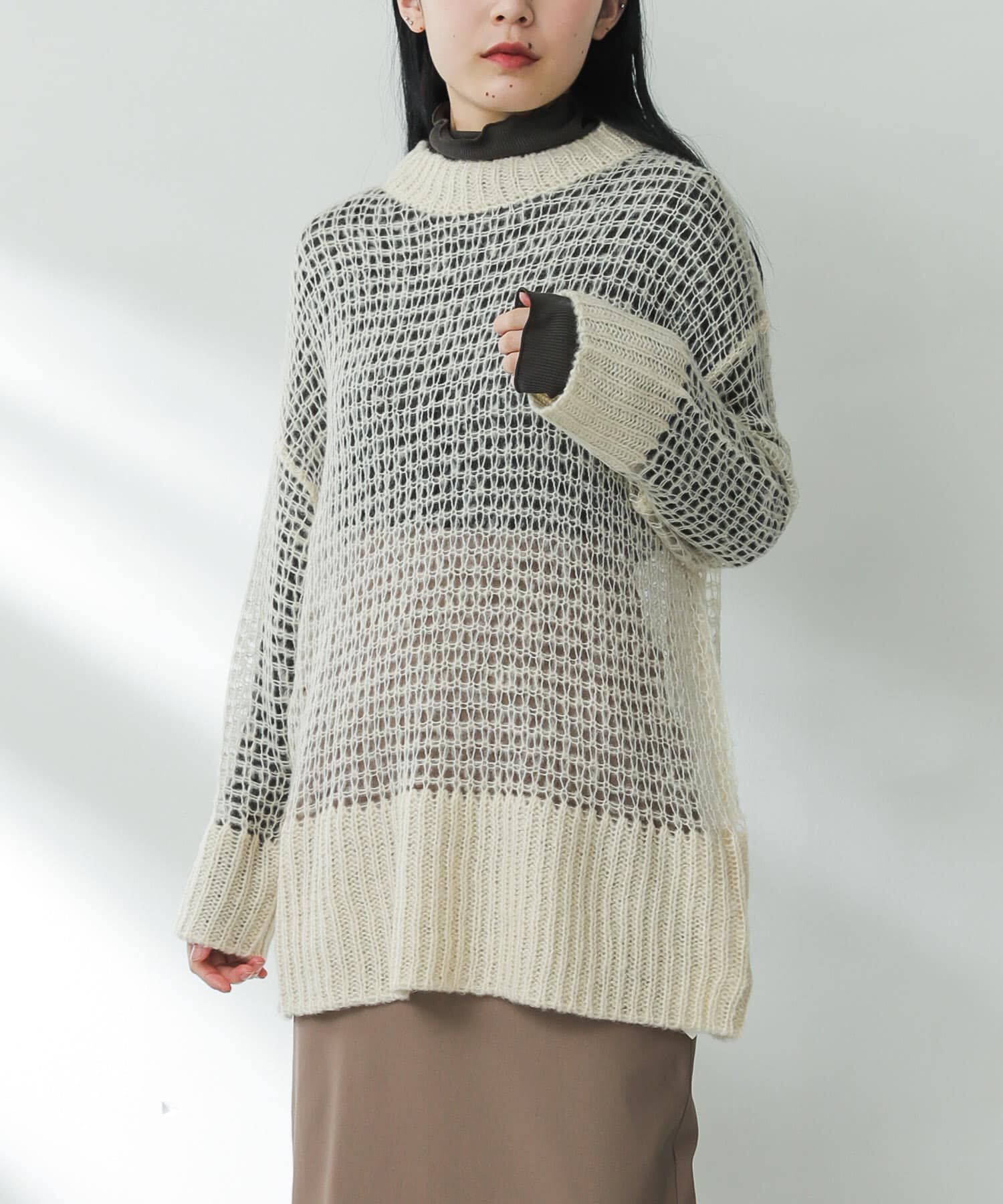 SENSE OF PLACE by URBAN RESEARCH「メッシュルーズセーター」|ニット・セーター|