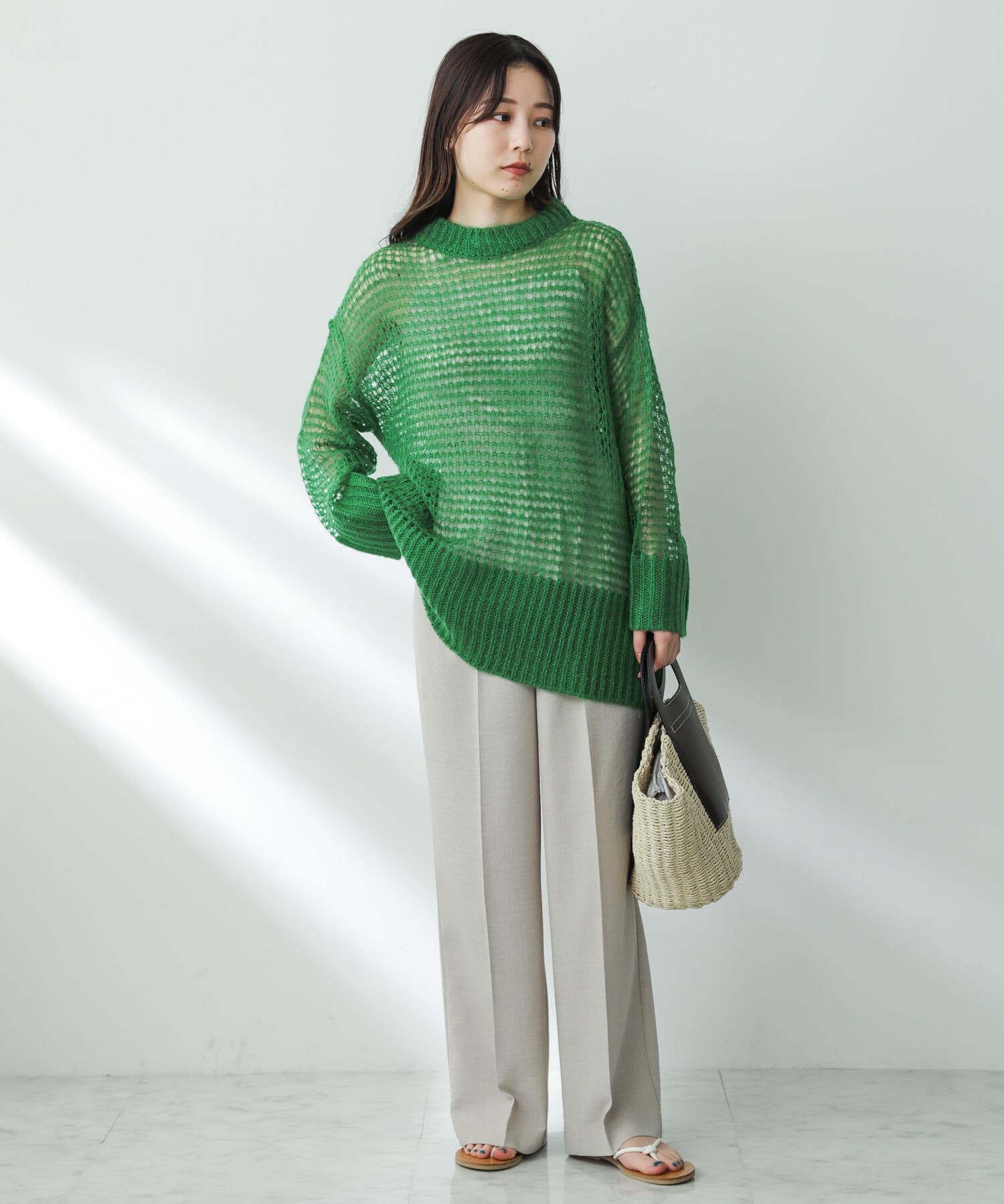 SENSE OF PLACE by URBAN RESEARCH「メッシュルーズセーター」|ニット・セーター|