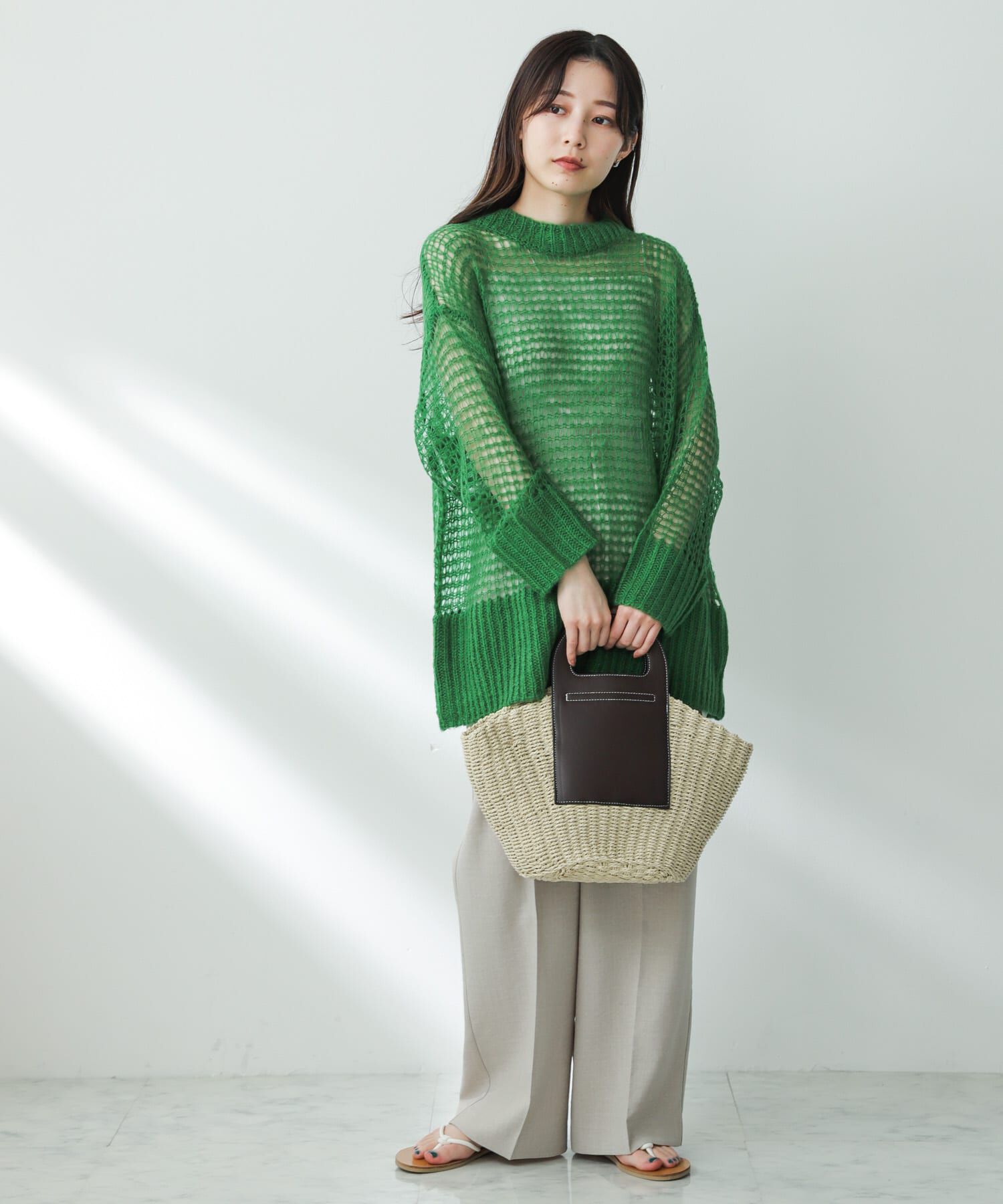 SENSE OF PLACE by URBAN RESEARCH「メッシュルーズセーター」|ニット・セーター|