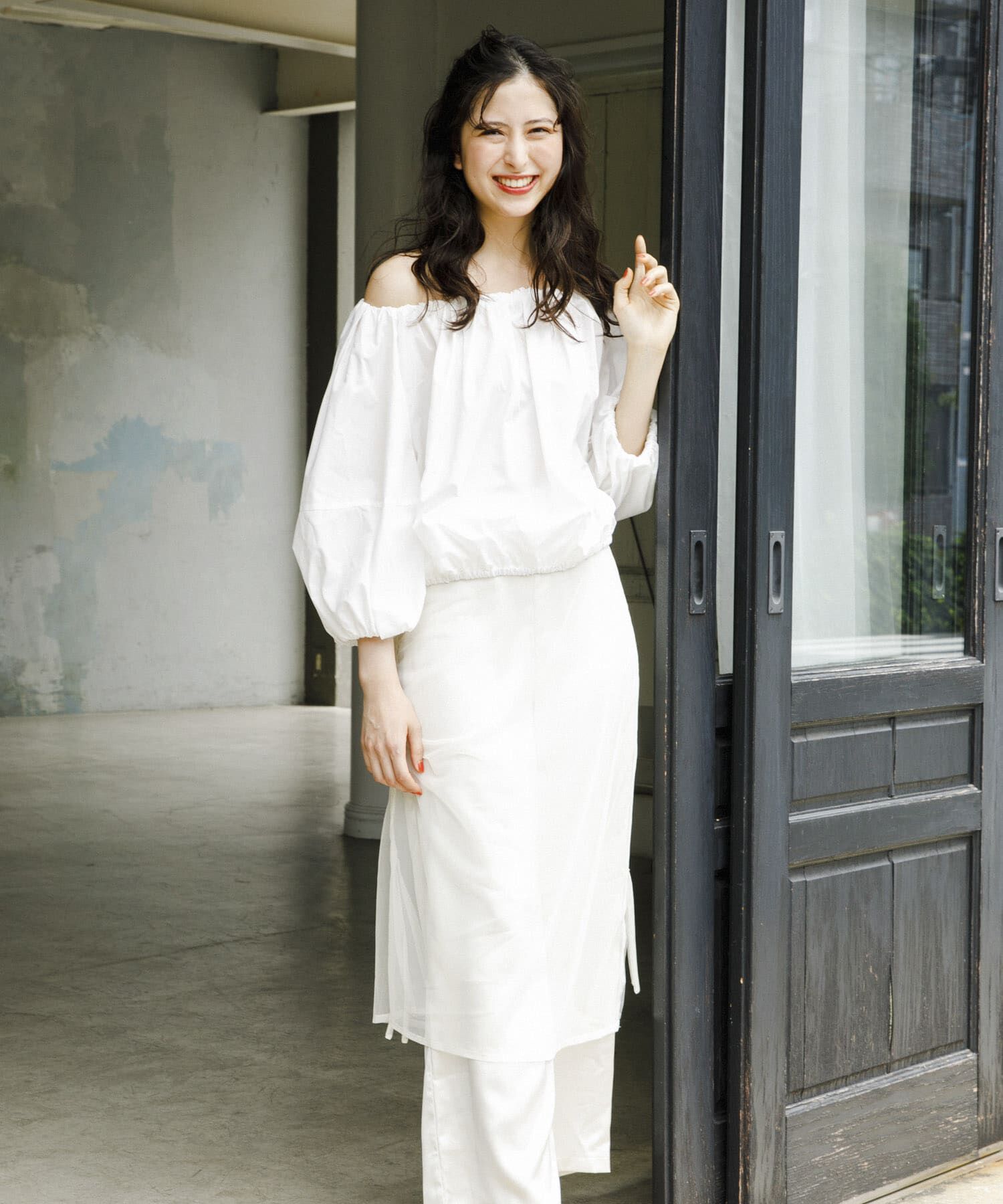 SENSE OF PLACE by URBAN RESEARCH「バルーンオフショルブラウス」|シャツ・ブラウス|