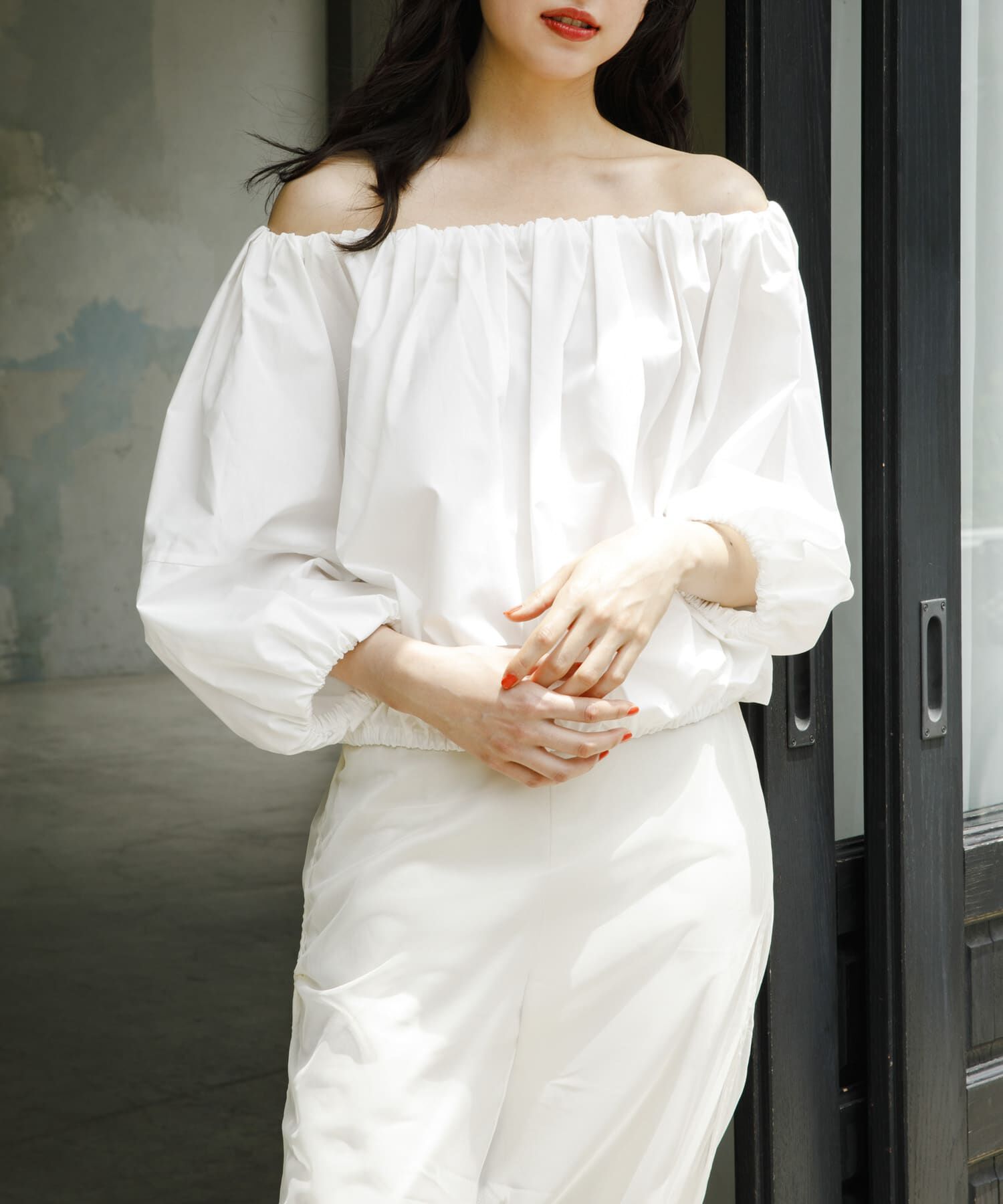 SENSE OF PLACE by URBAN RESEARCH「バルーンオフショルブラウス」|シャツ・ブラウス|