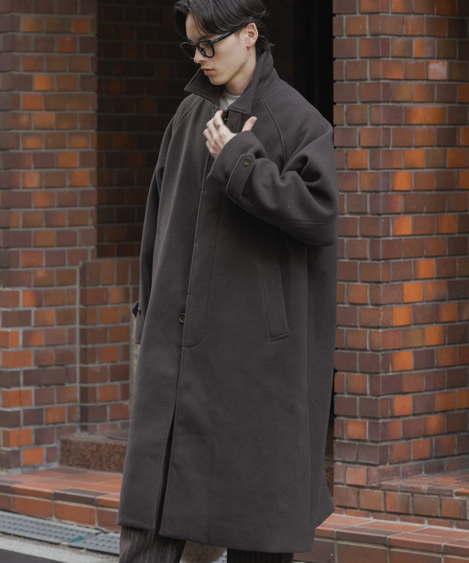 SENSE OF PLACE by URBAN RESEARCH「『ユニセックス』バルマカーンルーズコート」|ノーカラーコート|