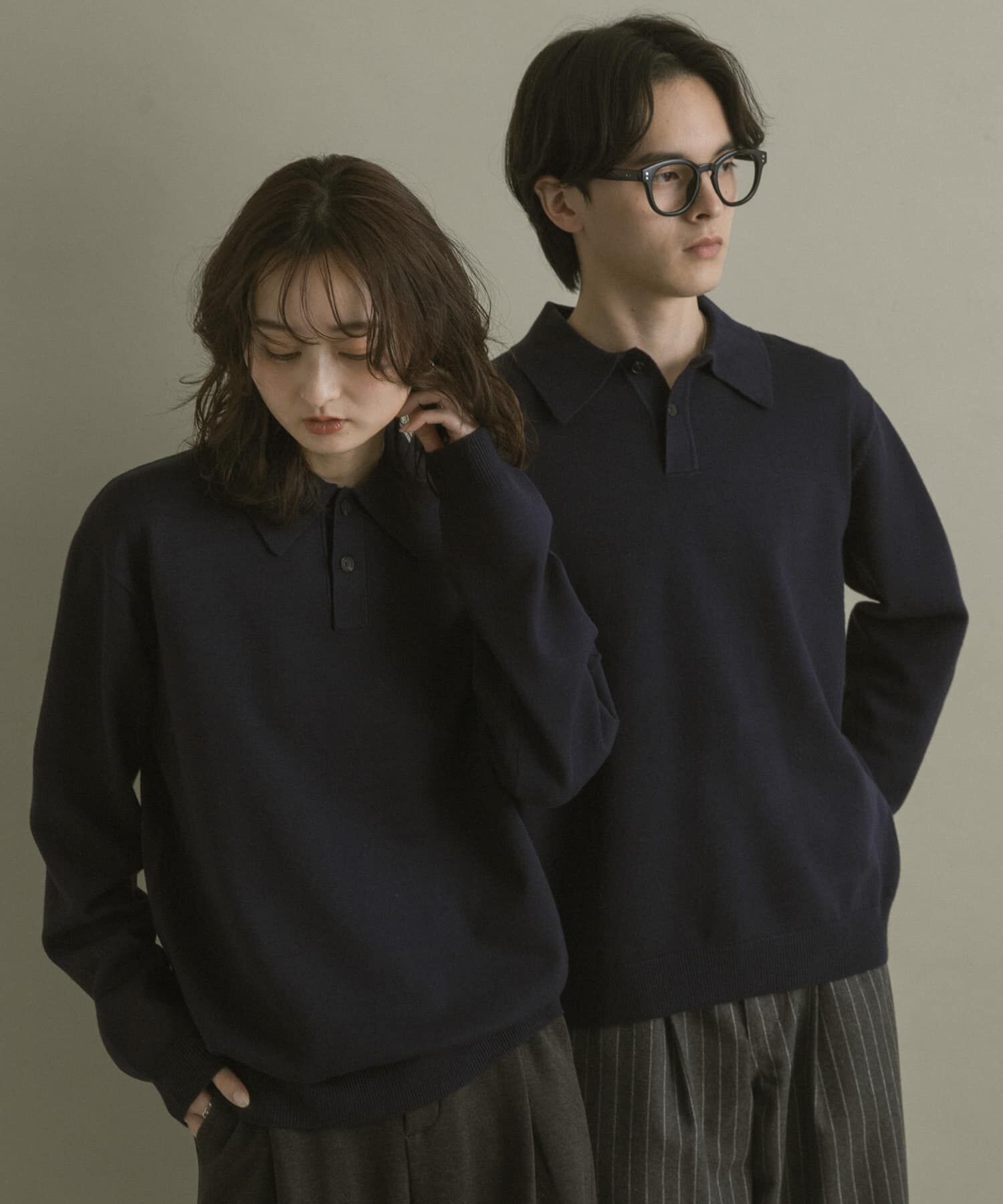 SENSE OF PLACE by URBAN RESEARCH「『一部WEB限定カラー』『洗濯可/毛玉防止』ストレッチニットポロシャツ」|ニット・セーター|ネイビー