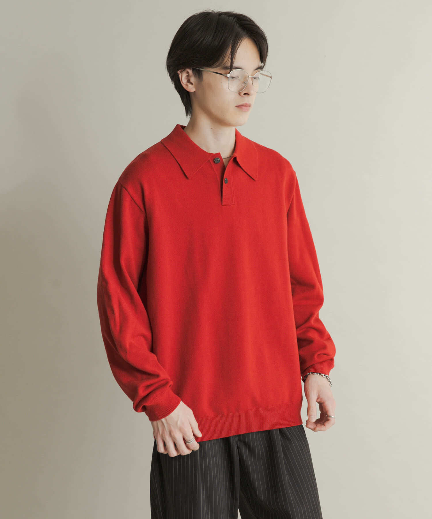 SENSE OF PLACE by URBAN RESEARCH「『一部WEB限定カラー』『洗濯可/毛玉防止』ストレッチニットポロシャツ」|ニット・セーター|