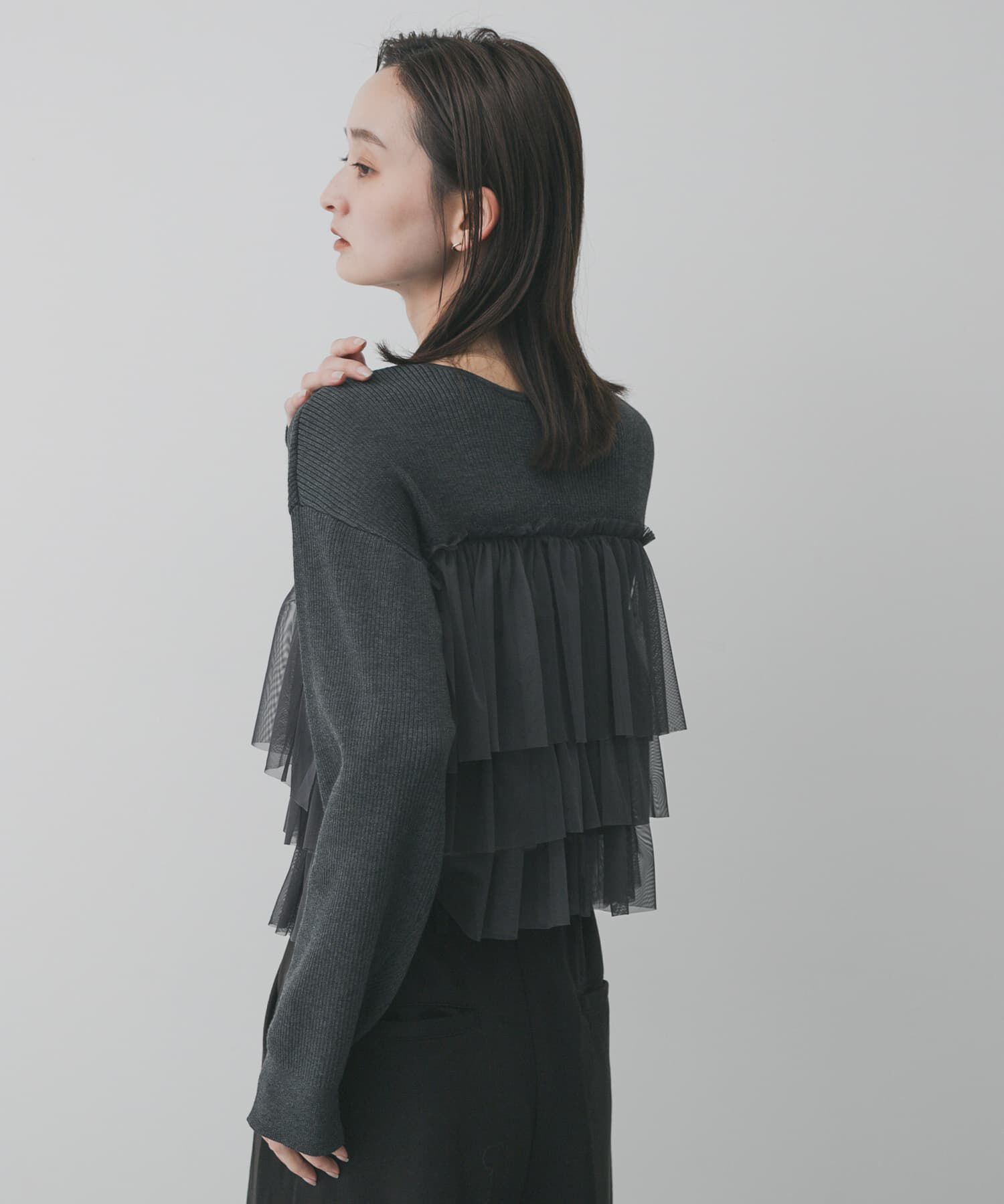 SENSE OF PLACE by URBAN RESEARCH「『洗濯可』ダブルジップフリルニットカーディガン」|ニット・セーター|