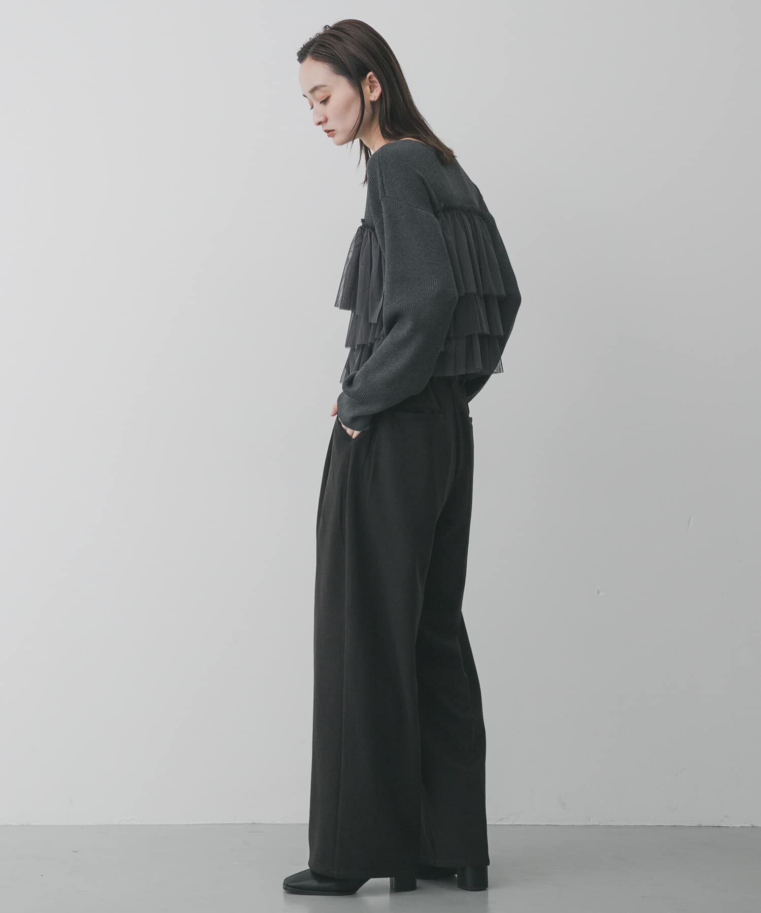 SENSE OF PLACE by URBAN RESEARCH「『洗濯可』ダブルジップフリルニットカーディガン」|ニット・セーター|