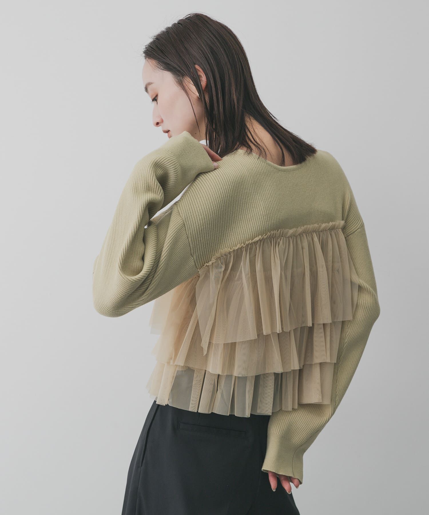 SENSE OF PLACE by URBAN RESEARCH「『洗濯可』ダブルジップフリルニットカーディガン」|ニット・セーター|