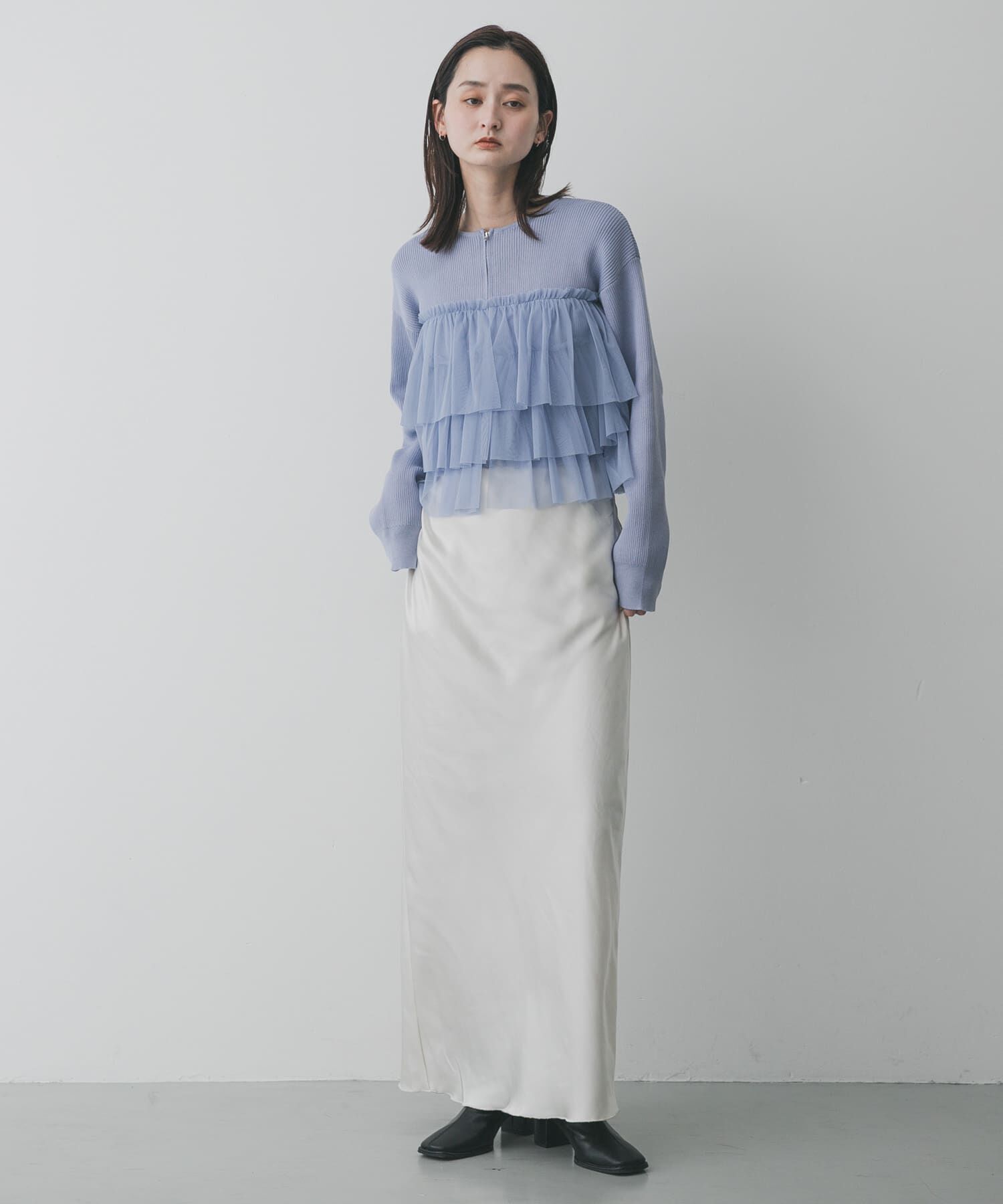 SENSE OF PLACE by URBAN RESEARCH「『洗濯可』ダブルジップフリルニットカーディガン」|ニット・セーター|