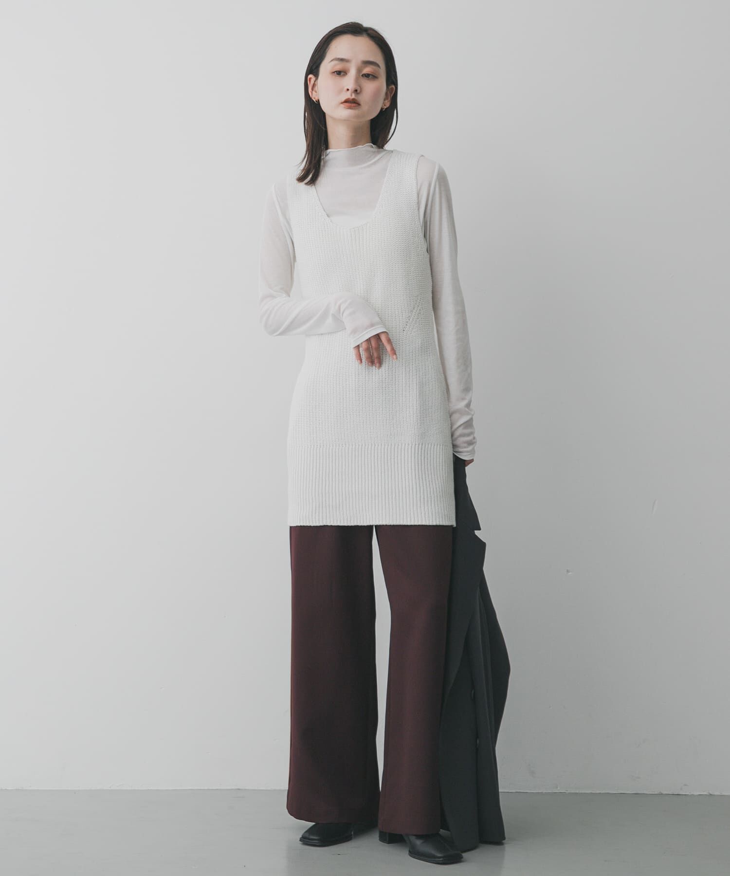 SENSE OF PLACE by URBAN RESEARCH「『洗濯可』ミドルゲージチュニックベスト」|ベスト・ジレ|