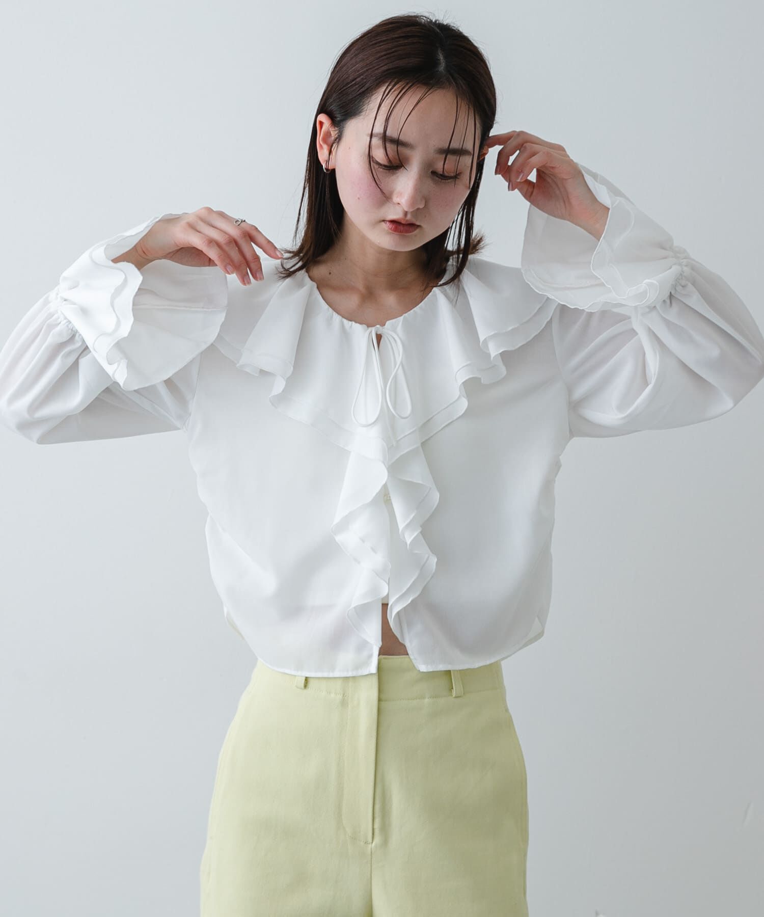 SENSE OF PLACE by URBAN RESEARCH「ラッフルブラウス」|Tシャツ・カットソー|