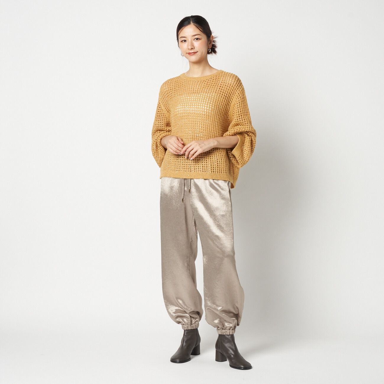 HELIOPOLE「HELIOPOLE SHEER SPANGLE KNIT」|ニット・セーター|